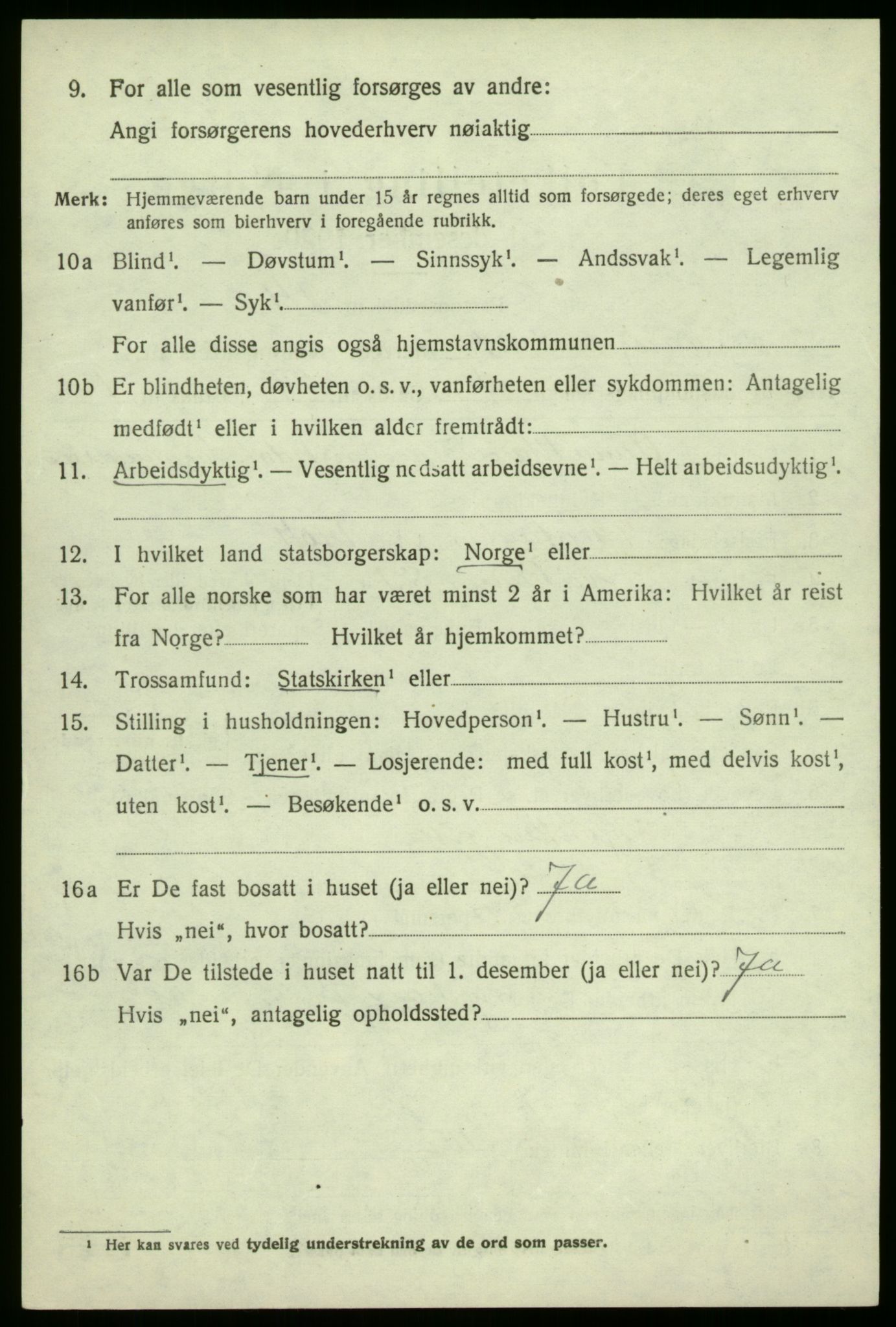 SAB, 1920 census for Leikanger, 1920, p. 3611