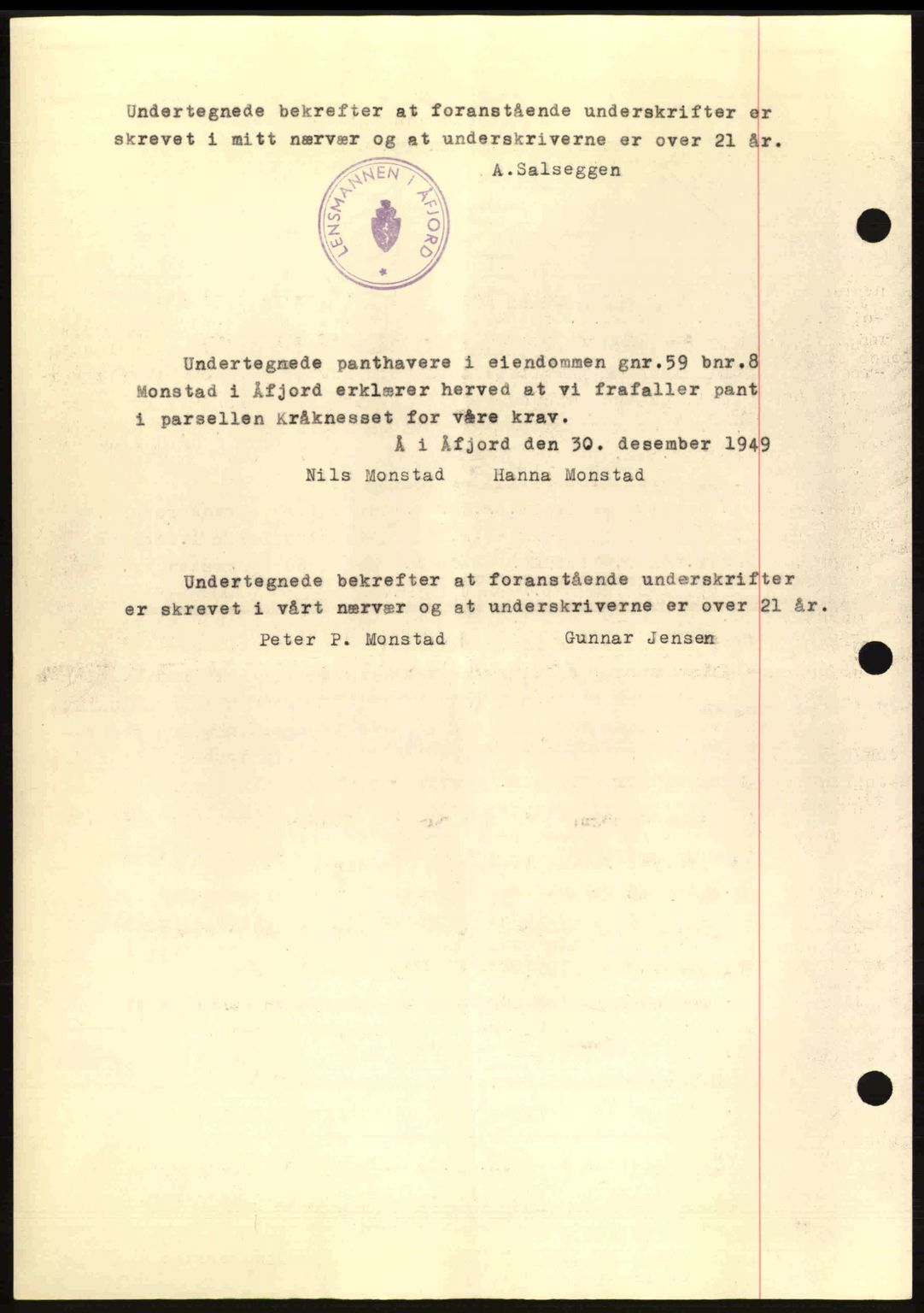 Fosen sorenskriveri, AV/SAT-A-1107/1/2/2C: Mortgage book no. A10, 1949-1950, Diary no: : 136/1950