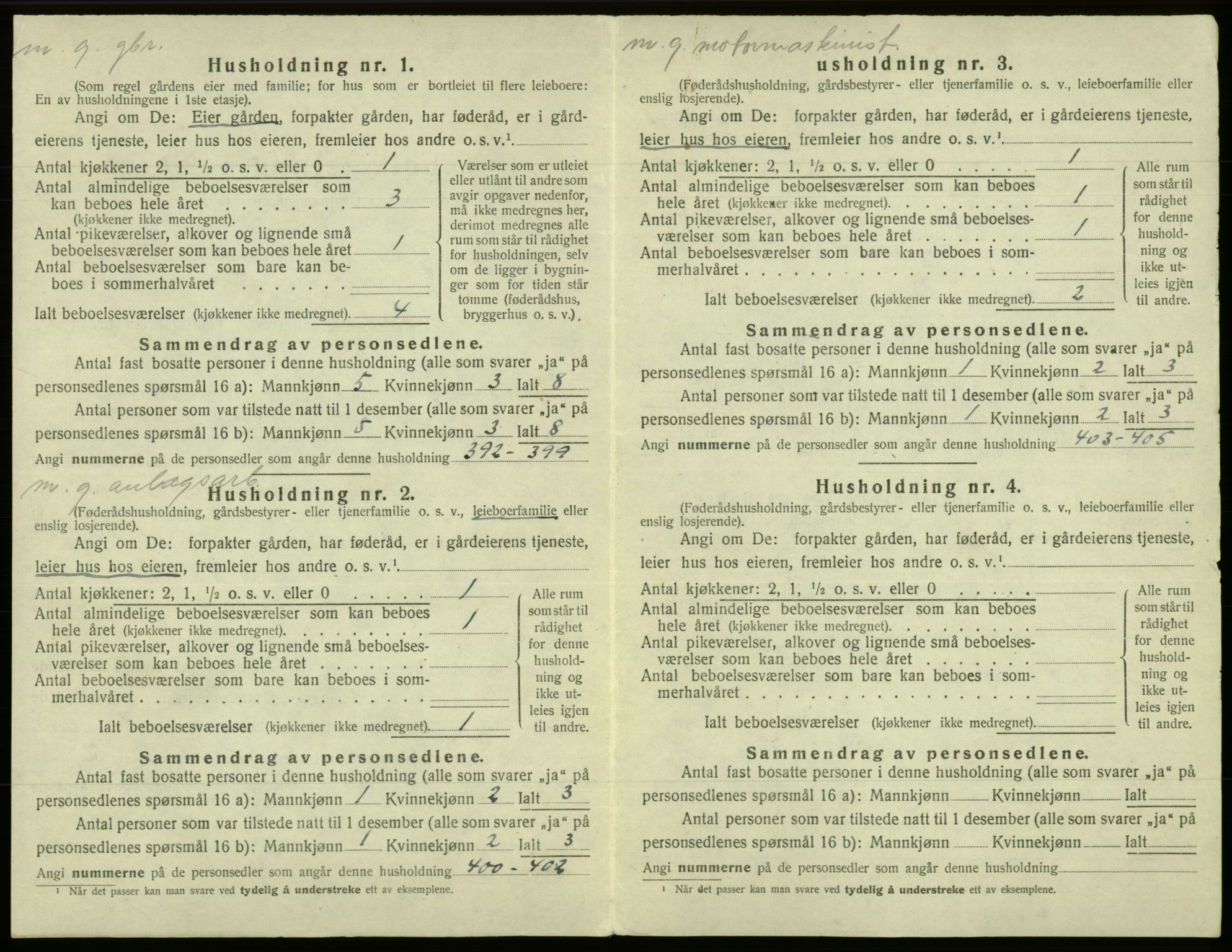 SAB, 1920 census for Fana, 1920, p. 3511