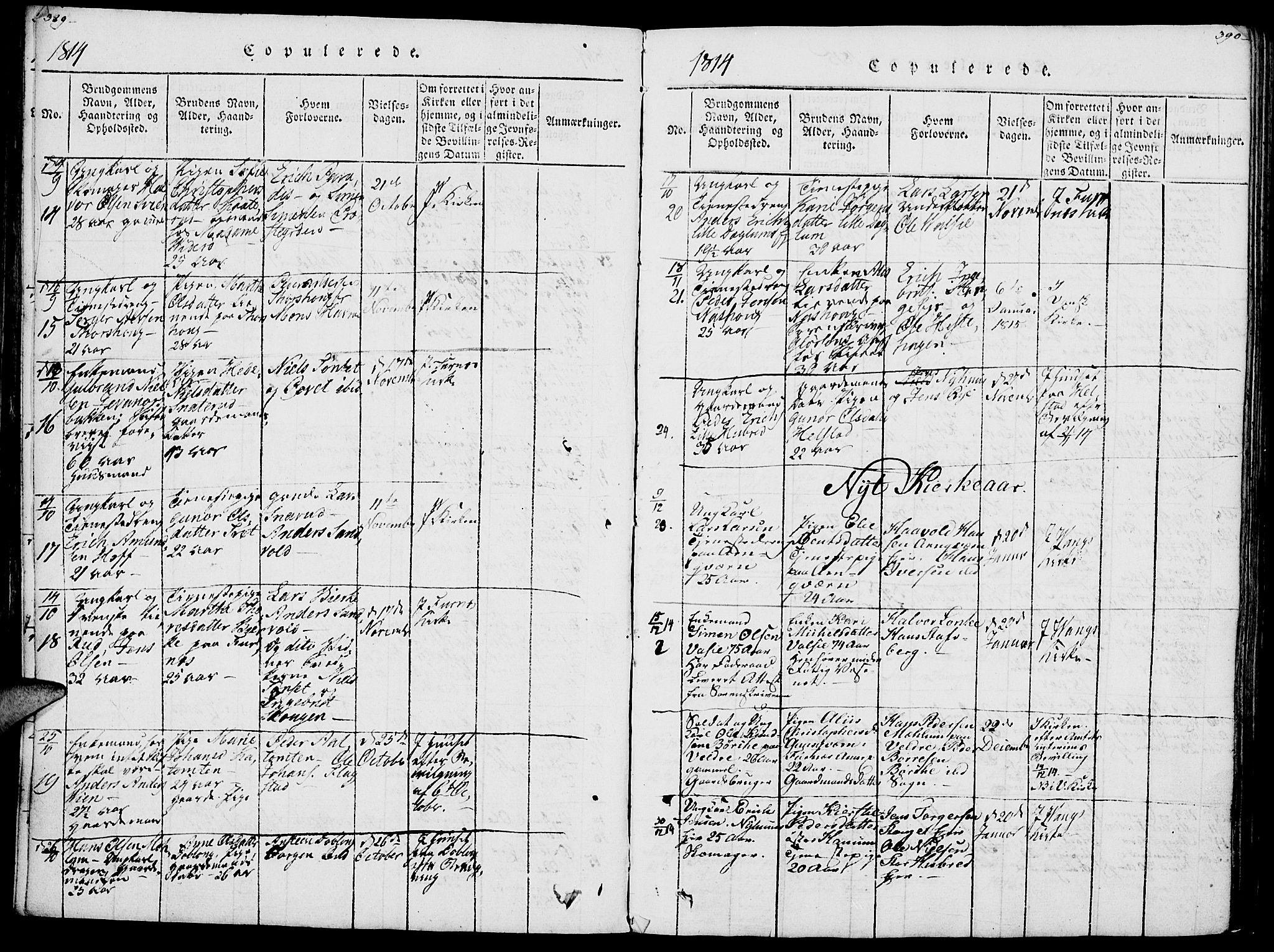 Vang prestekontor, Hedmark, SAH/PREST-008/H/Ha/Haa/L0007: Parish register (official) no. 7, 1813-1826, p. 389-390