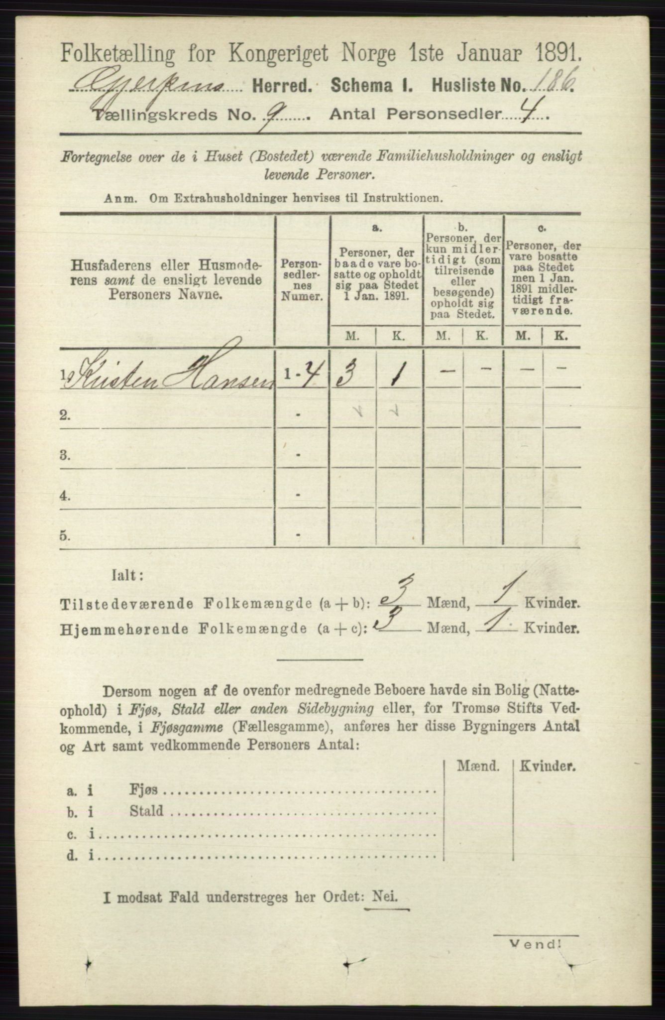 RA, 1891 census for 0812 Gjerpen, 1891, p. 4969