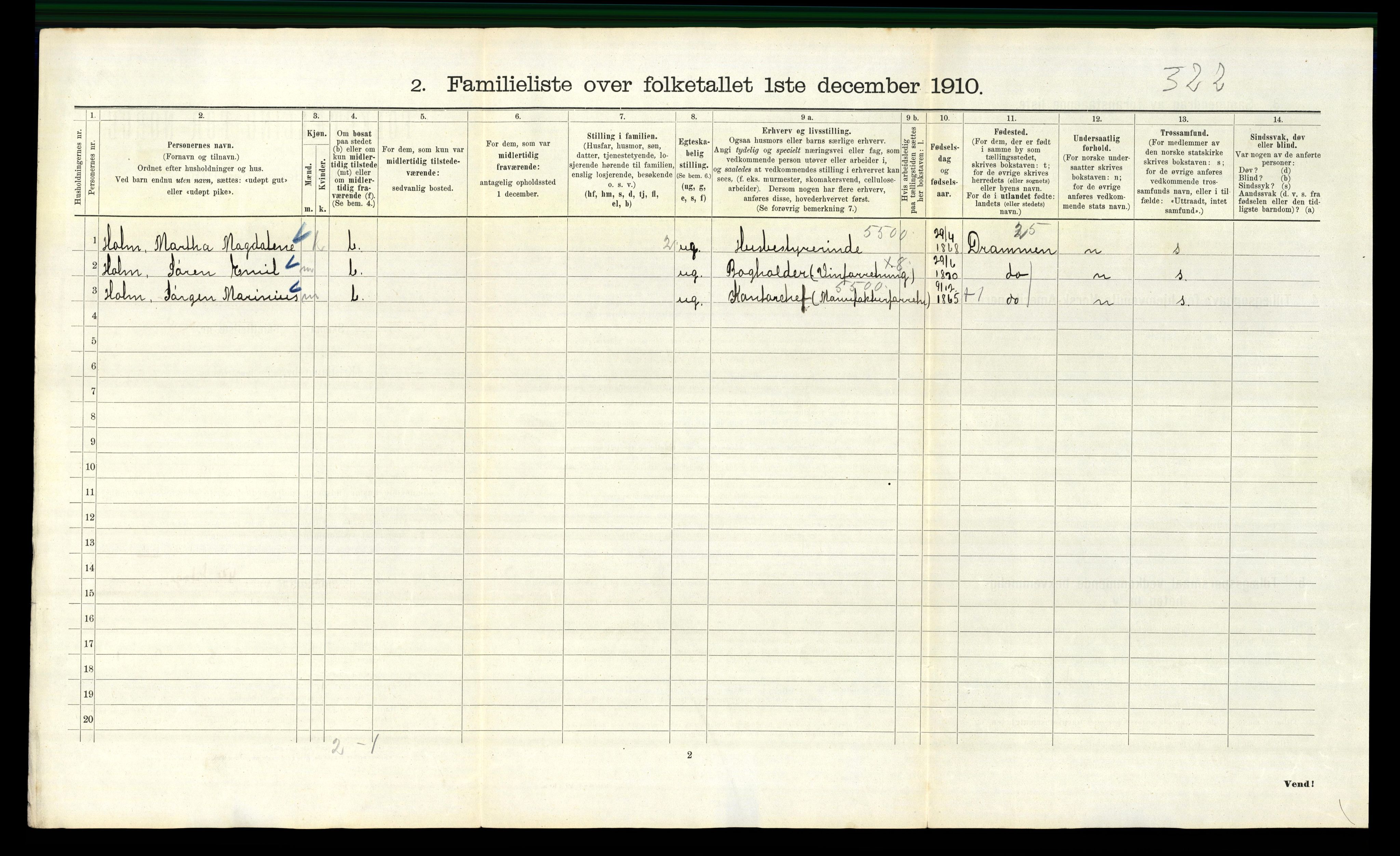 RA, 1910 census for Kristiania, 1910, p. 4478