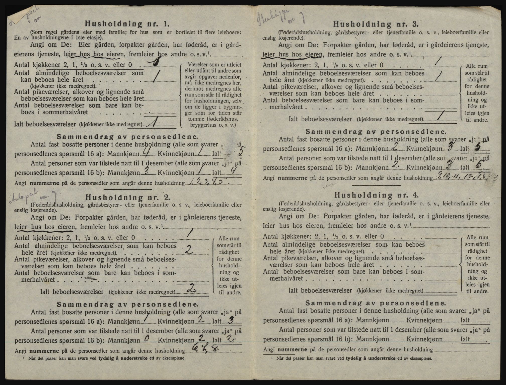 SAO, 1920 census for Idd, 1920, p. 1161