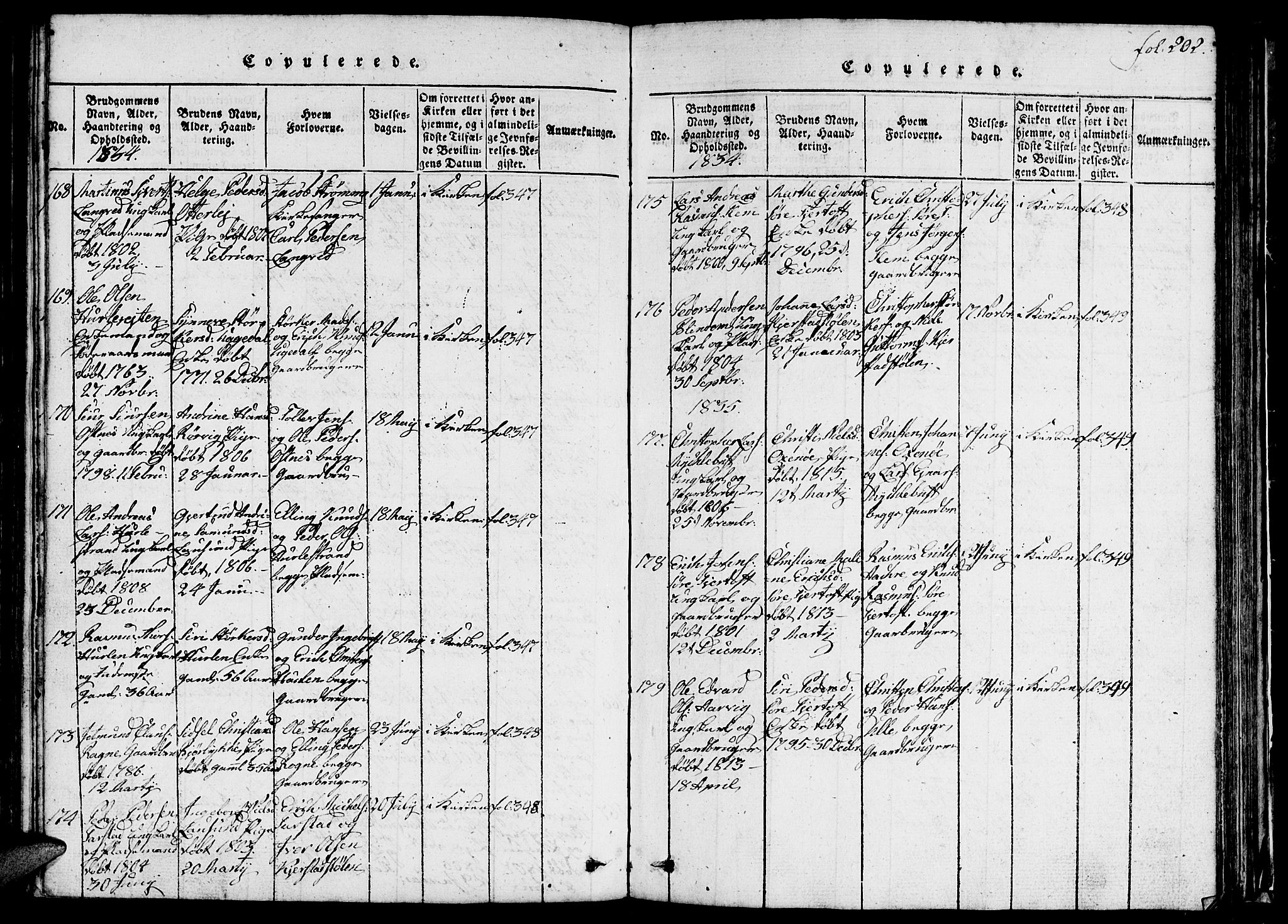 Ministerialprotokoller, klokkerbøker og fødselsregistre - Møre og Romsdal, AV/SAT-A-1454/536/L0506: Parish register (copy) no. 536C01, 1818-1859, p. 202