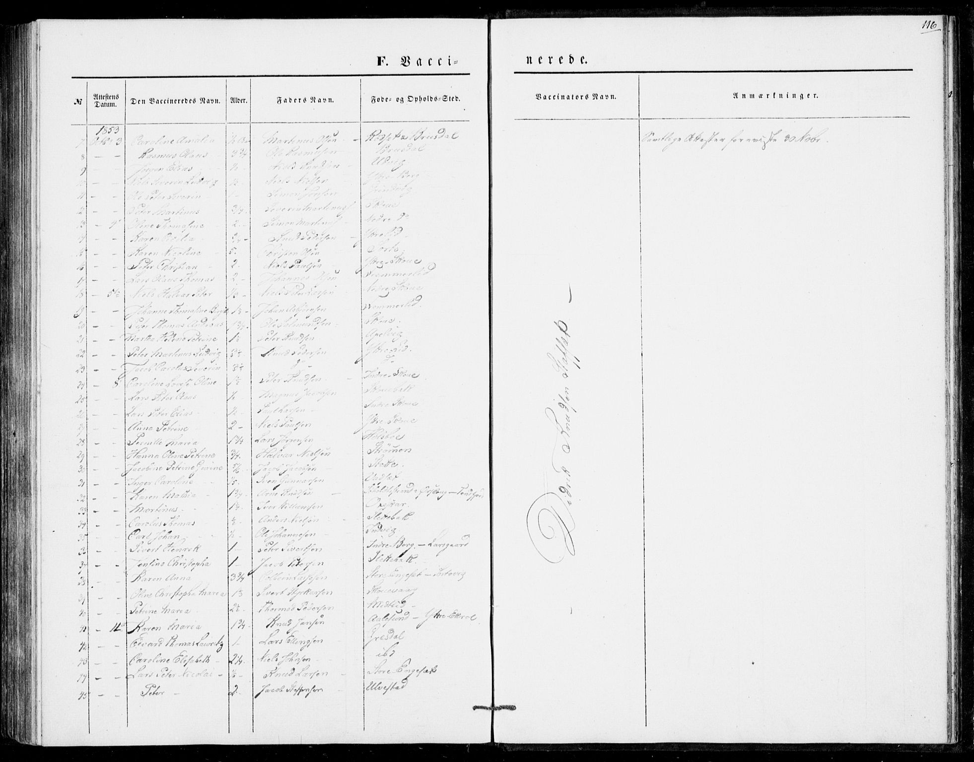 Ministerialprotokoller, klokkerbøker og fødselsregistre - Møre og Romsdal, SAT/A-1454/524/L0353: Parish register (official) no. 524A05, 1848-1856, p. 116