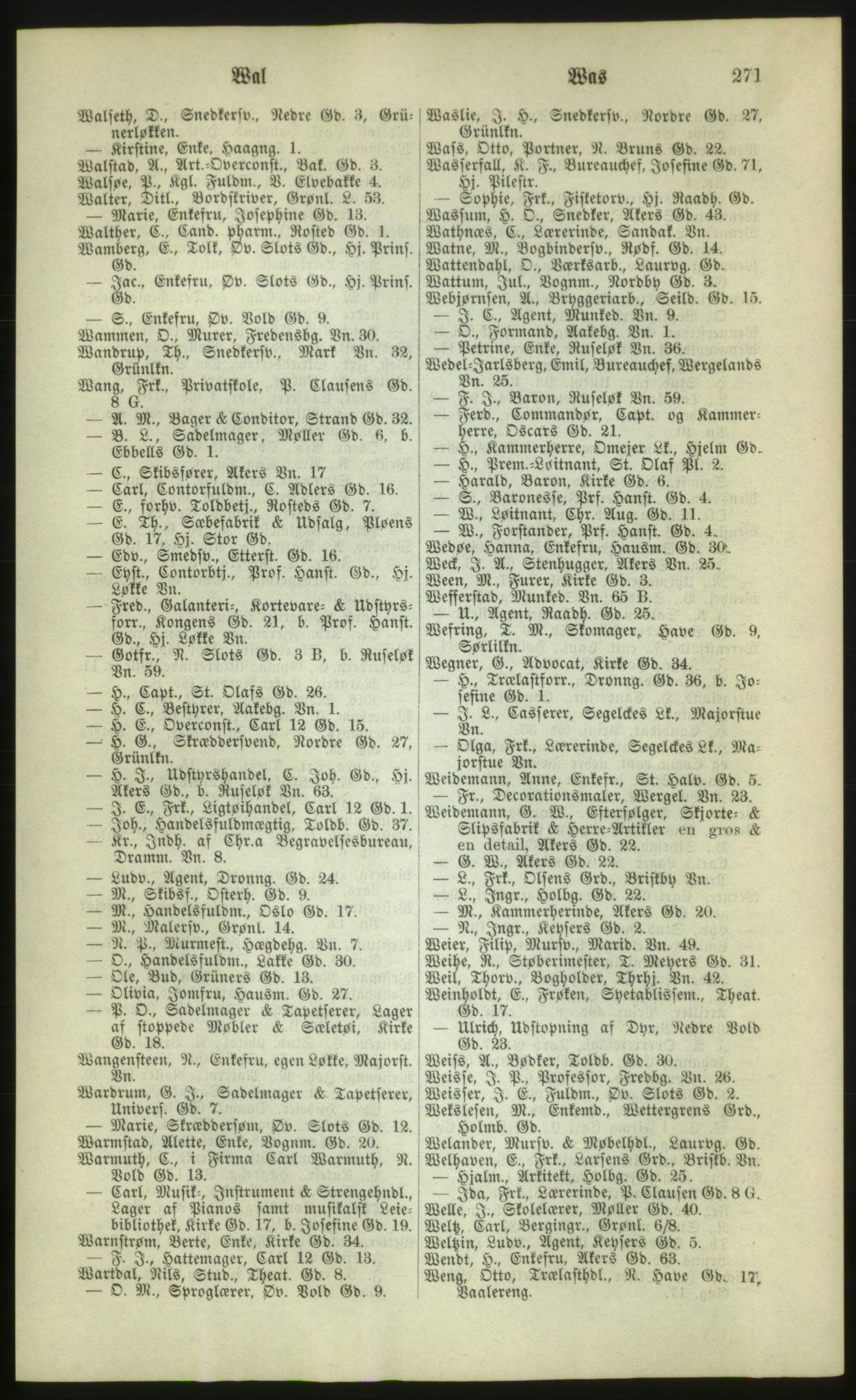 Kristiania/Oslo adressebok, PUBL/-, 1880, p. 271