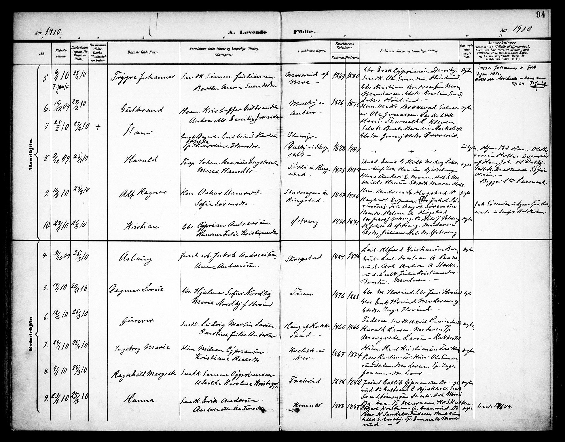 Høland prestekontor Kirkebøker, AV/SAO-A-10346a/F/Fa/L0015: Parish register (official) no. I 15, 1897-1912, p. 94