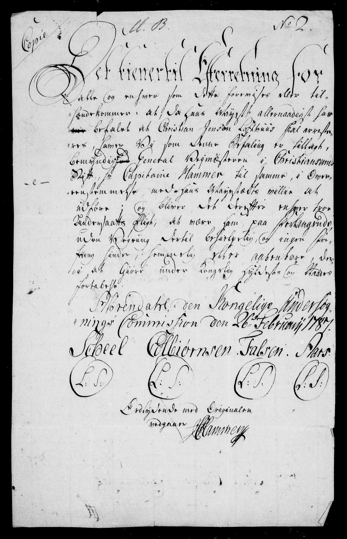 Danske Kanselli, Skapsaker, AV/RA-EA-4061/F/L0096: Skap 16, pakke 7 II, 1787, p. 195