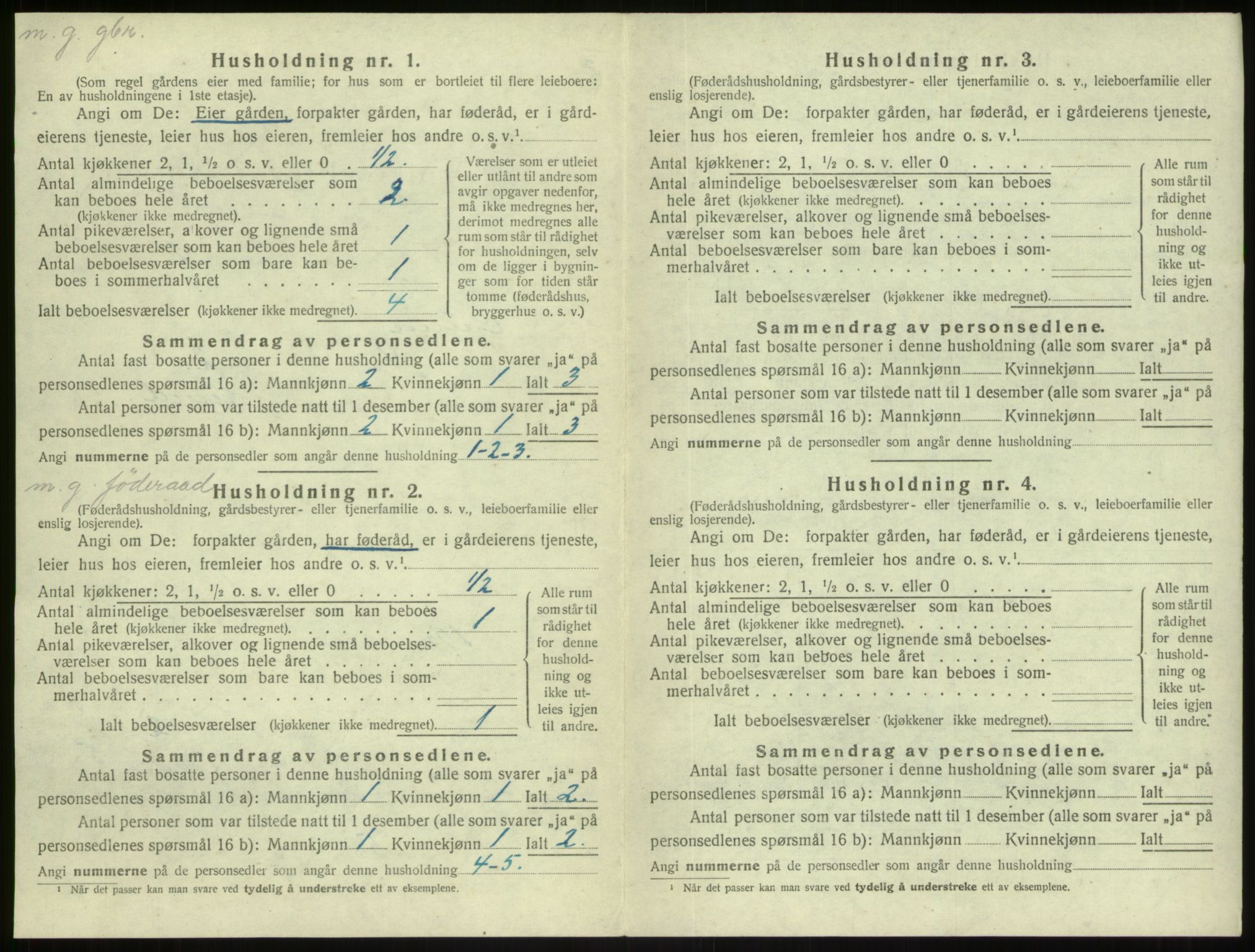 SAB, 1920 census for Gulen, 1920, p. 529