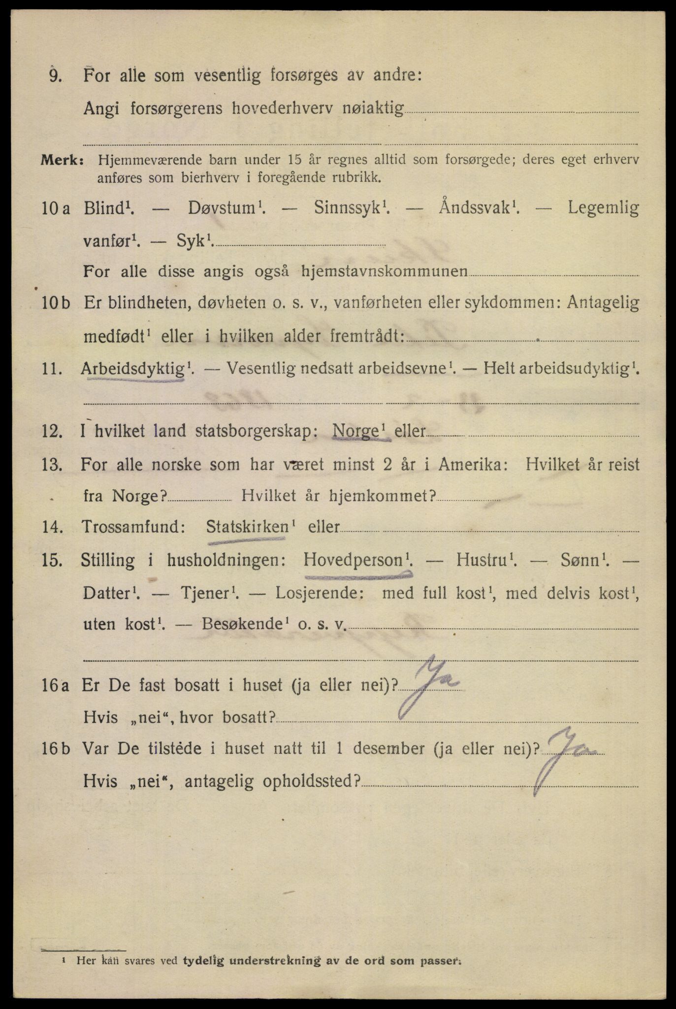 SAKO, 1920 census for Skien, 1920, p. 45709