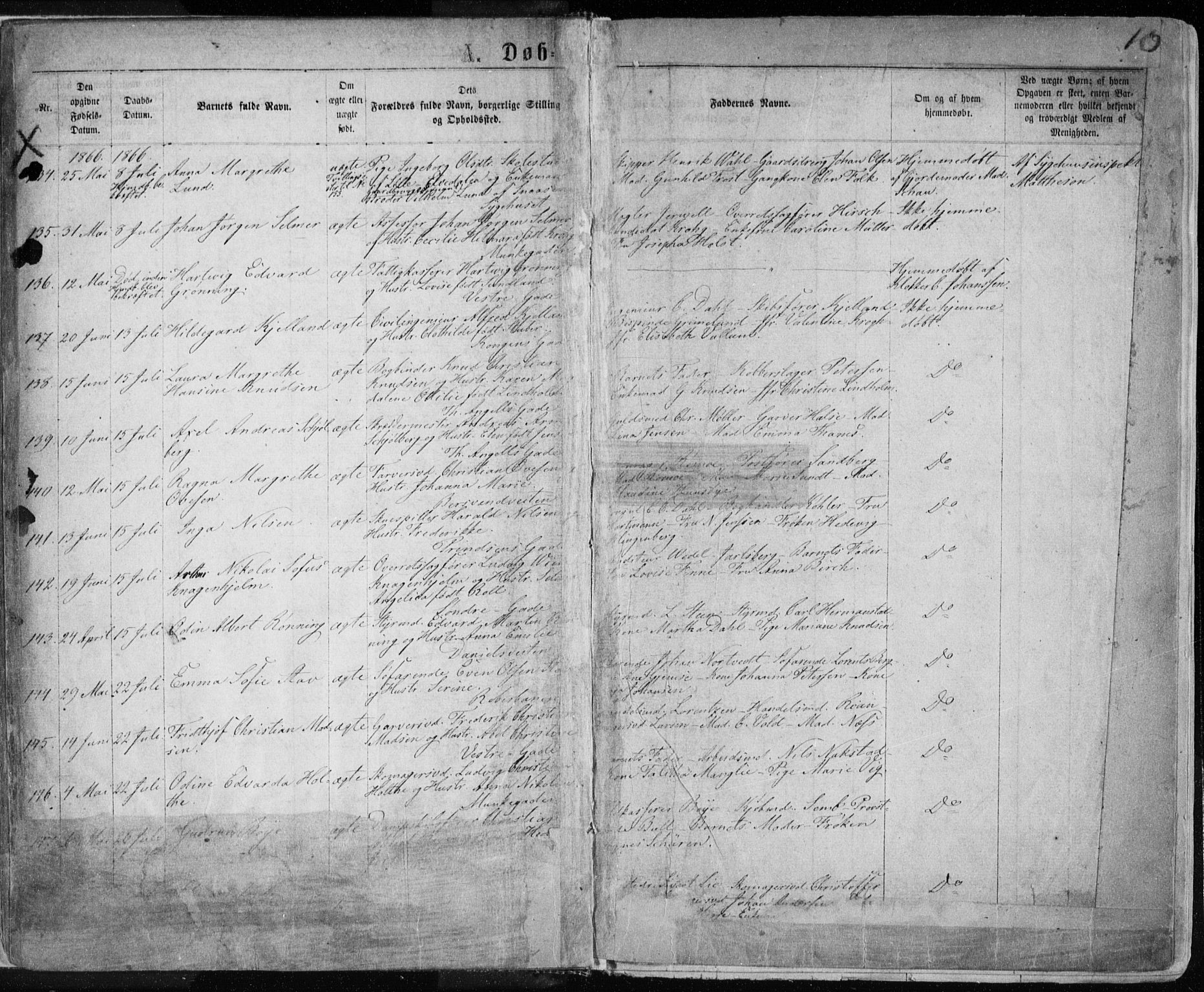 Ministerialprotokoller, klokkerbøker og fødselsregistre - Sør-Trøndelag, AV/SAT-A-1456/601/L0054: Parish register (official) no. 601A22, 1866-1877, p. 10