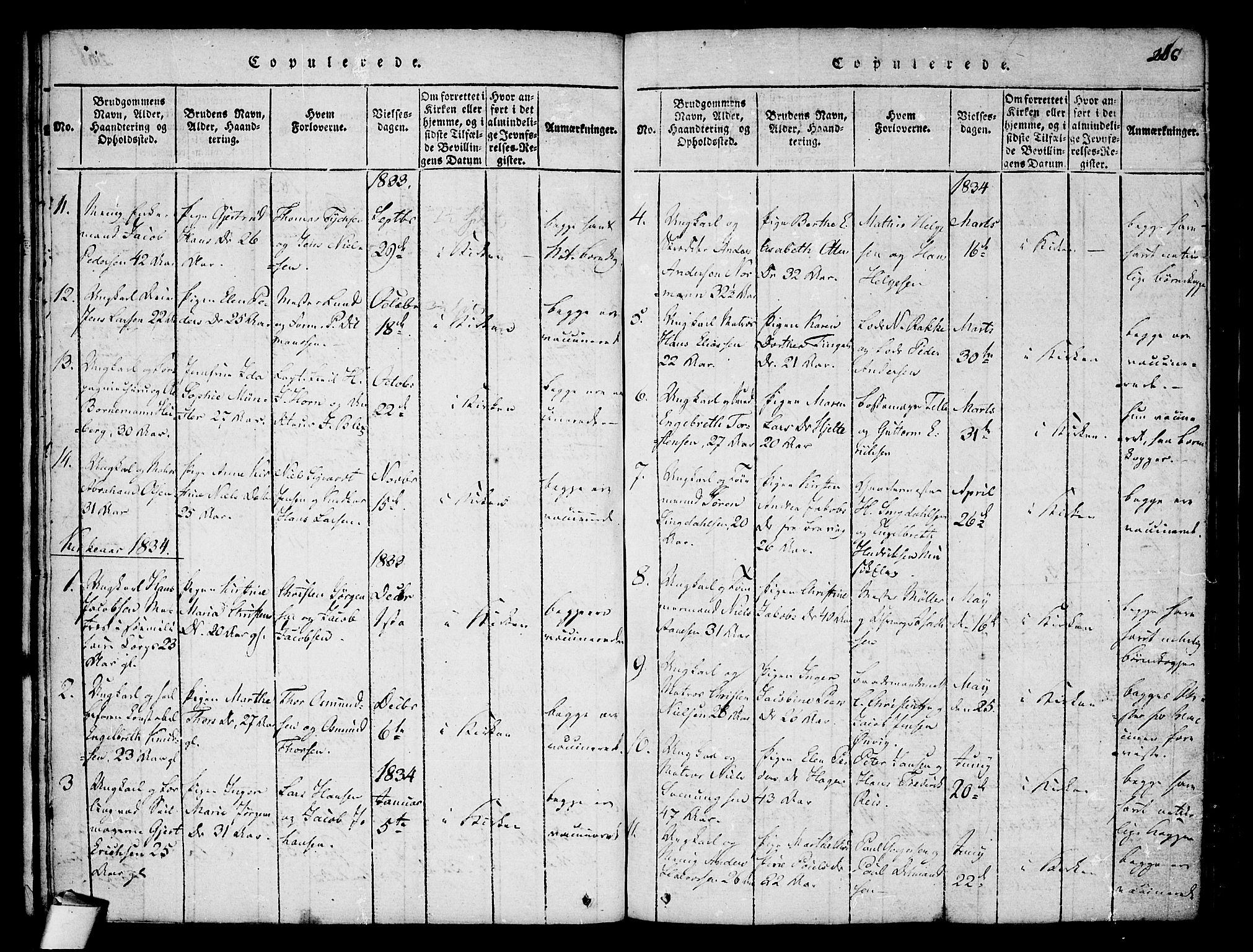 Stavern kirkebøker, SAKO/A-318/F/Fa/L0006: Parish register (official) no. 6, 1816-1839, p. 206