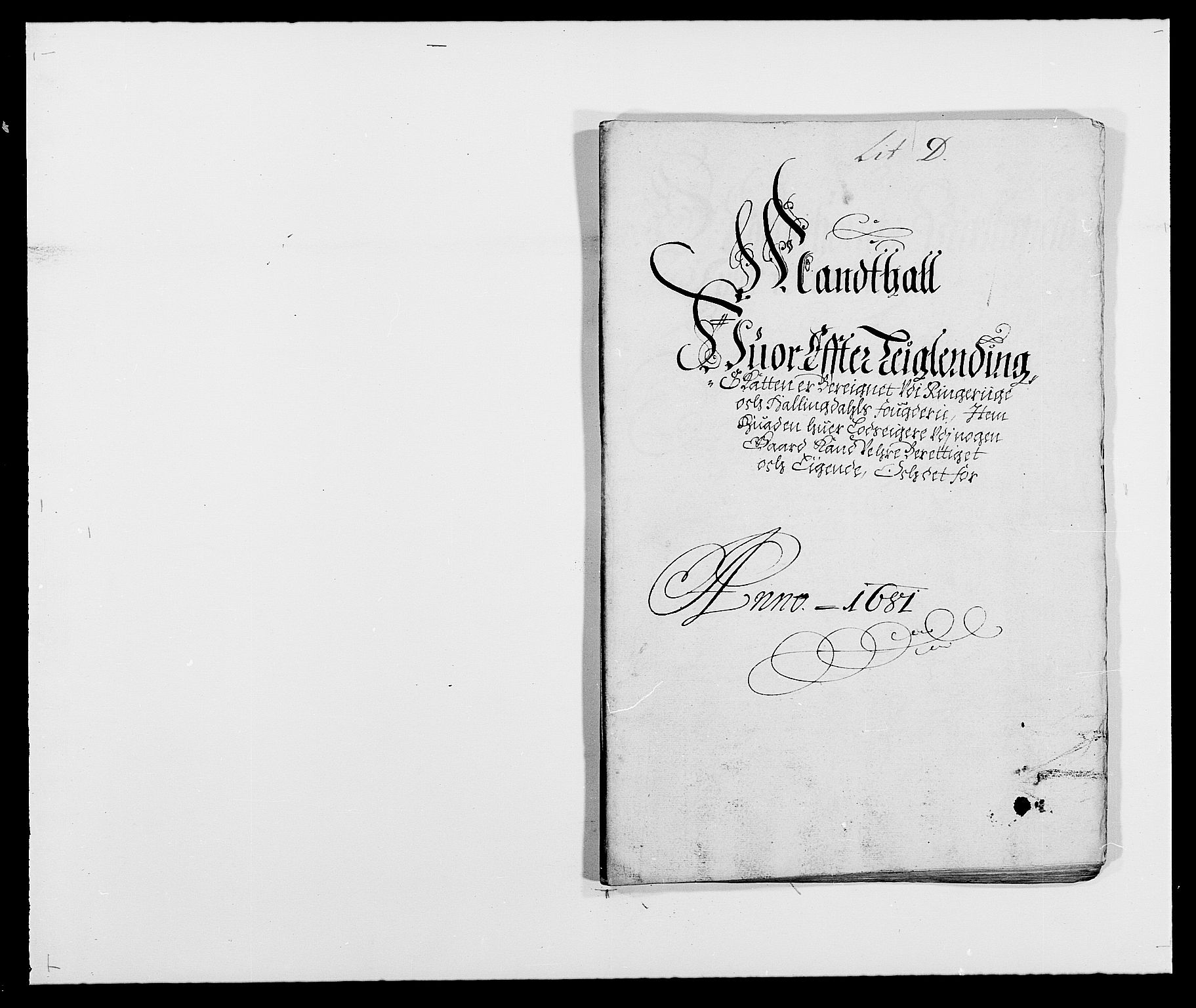 Rentekammeret inntil 1814, Reviderte regnskaper, Fogderegnskap, RA/EA-4092/R21/L1445: Fogderegnskap Ringerike og Hallingdal, 1681-1689, p. 85