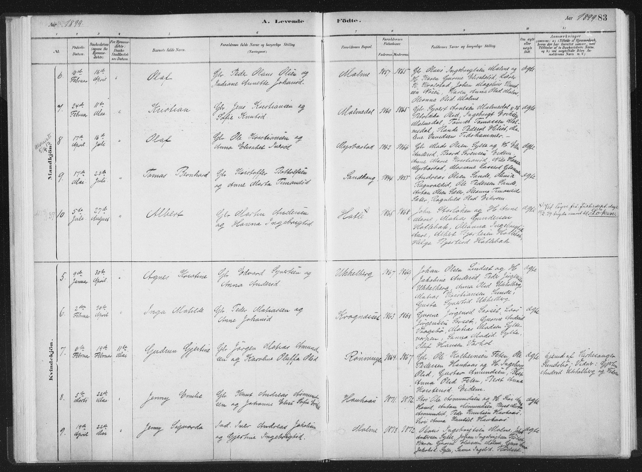 Ministerialprotokoller, klokkerbøker og fødselsregistre - Møre og Romsdal, AV/SAT-A-1454/564/L0740: Parish register (official) no. 564A01, 1880-1899, p. 83