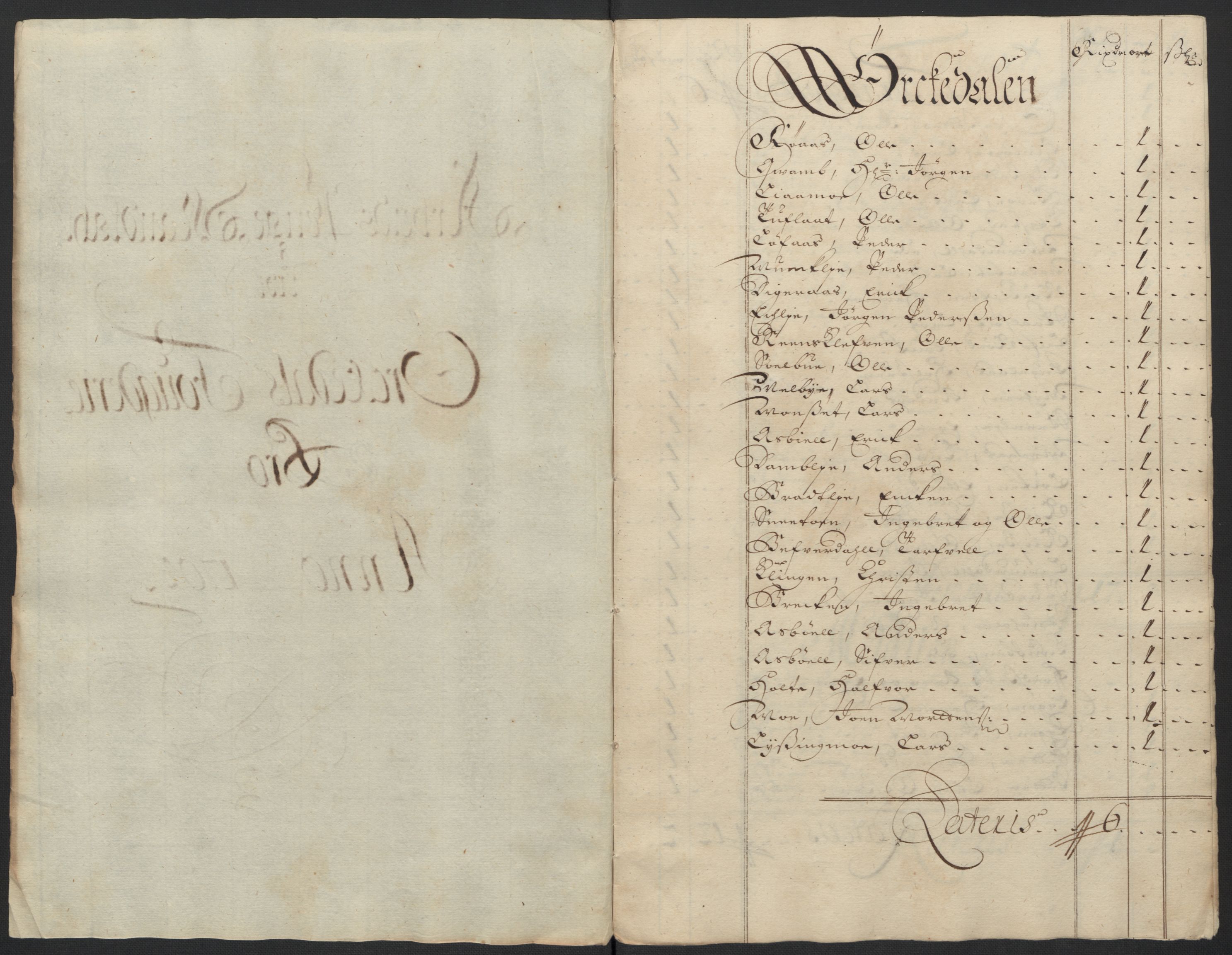 Rentekammeret inntil 1814, Reviderte regnskaper, Fogderegnskap, RA/EA-4092/R60/L3954: Fogderegnskap Orkdal og Gauldal, 1704, p. 153