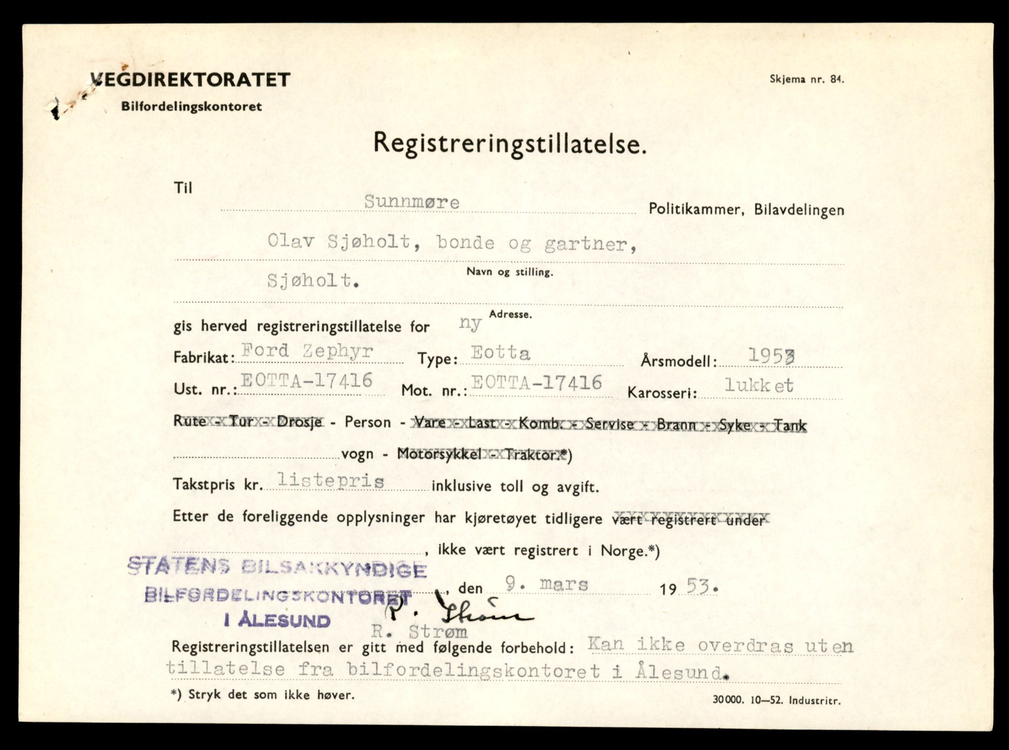 Møre og Romsdal vegkontor - Ålesund trafikkstasjon, AV/SAT-A-4099/F/Fe/L0043: Registreringskort for kjøretøy T 14080 - T 14204, 1927-1998, p. 579