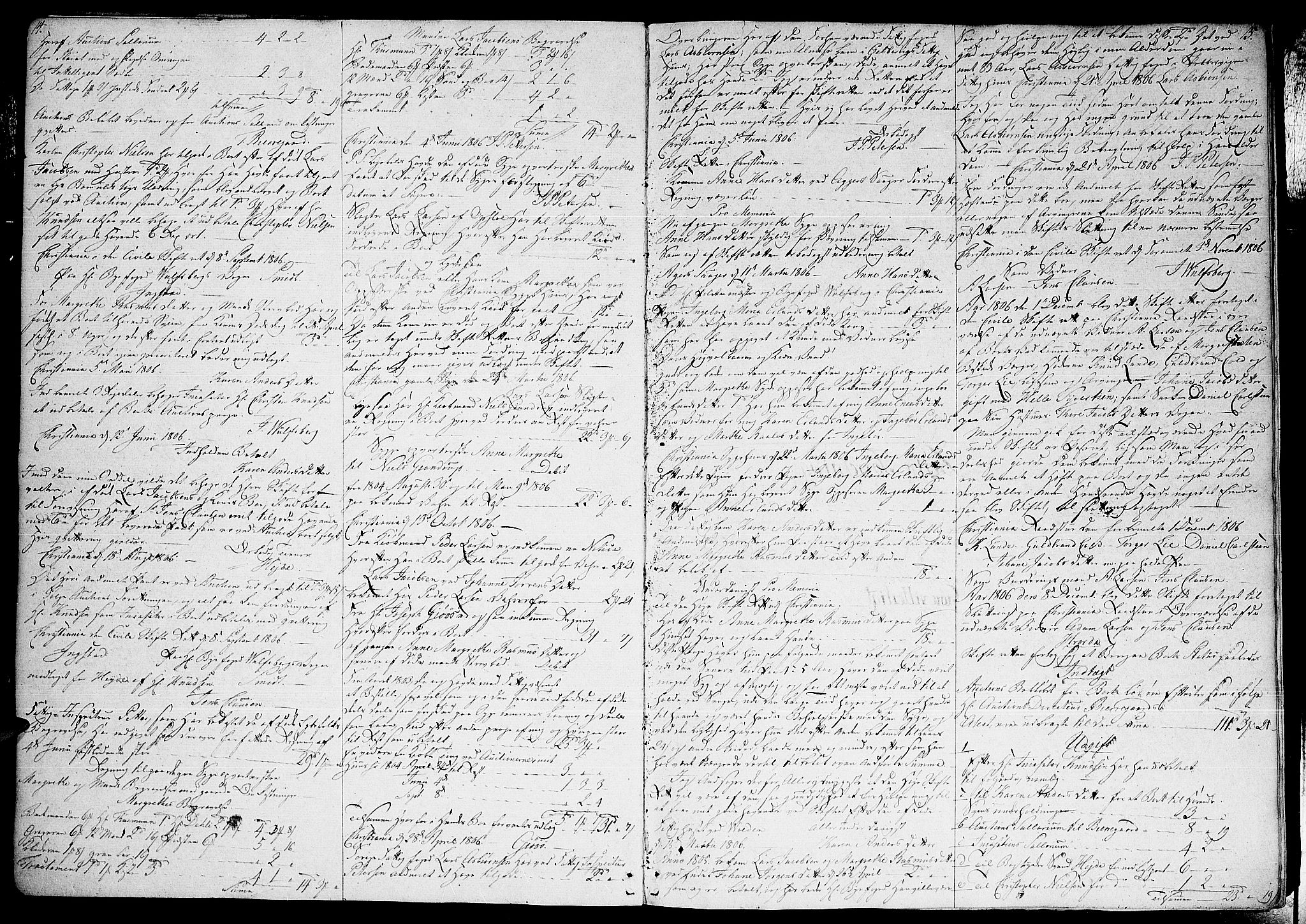 Oslo skifterett, AV/SAO-A-10383/H/Ha/L0014: Skifteprotokoll, 1806-1810, p. 14-15