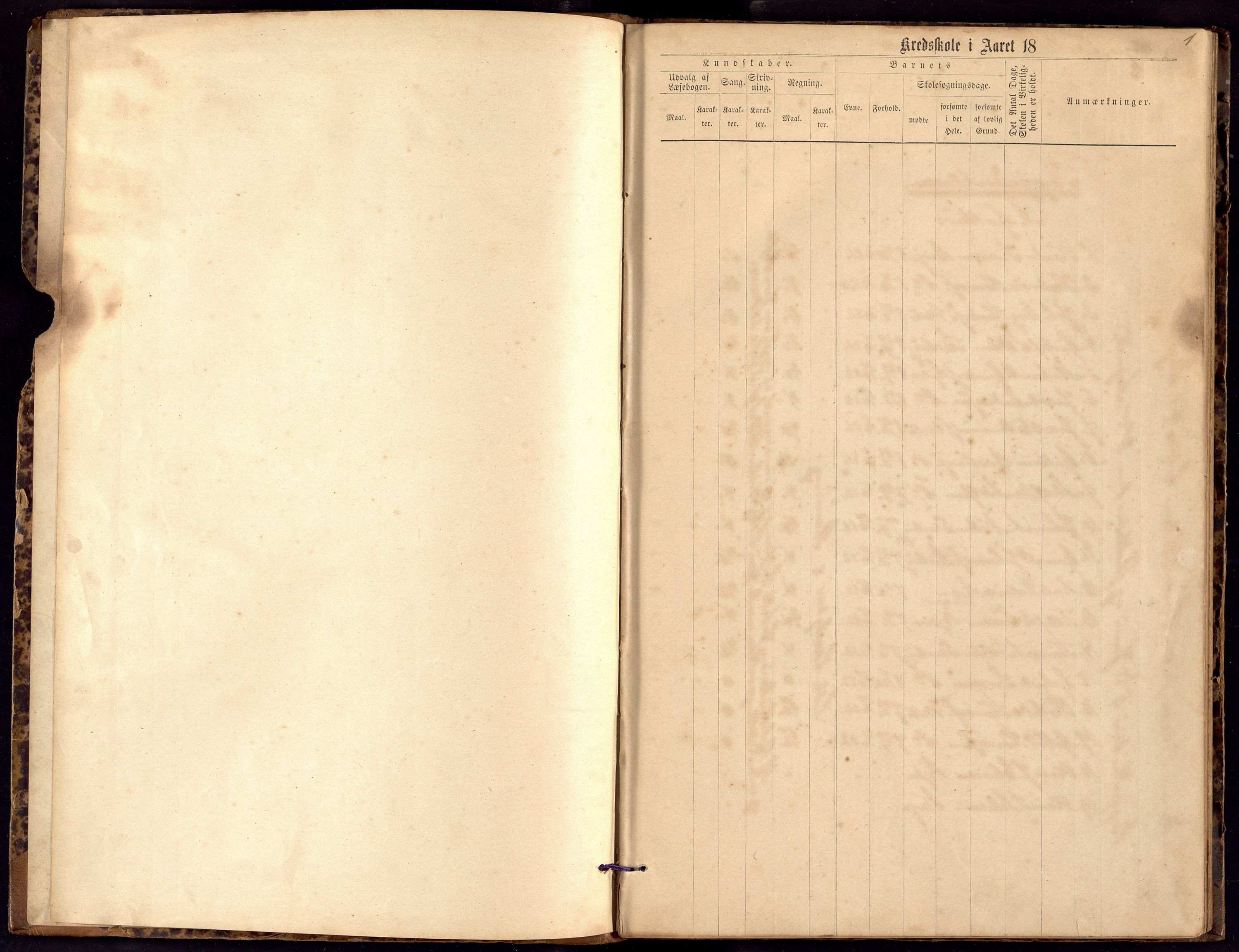 Oddernes kommune - Ytre Flekkerøy/Flekkerøy skolekrets, ARKSOR/1001OD553/H/L0003: Skoleprotokoll, 1882-1891