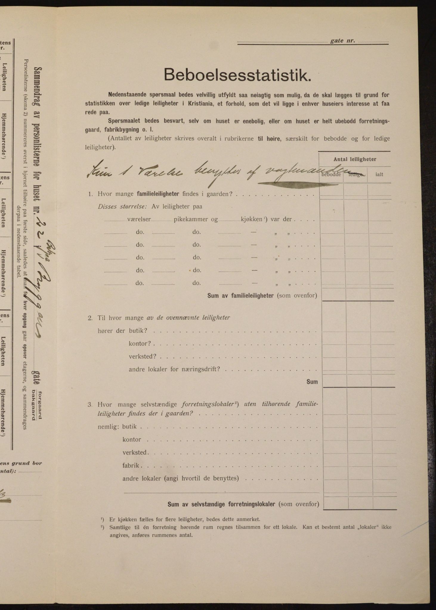 OBA, Municipal Census 1912 for Kristiania, 1912, p. 5203