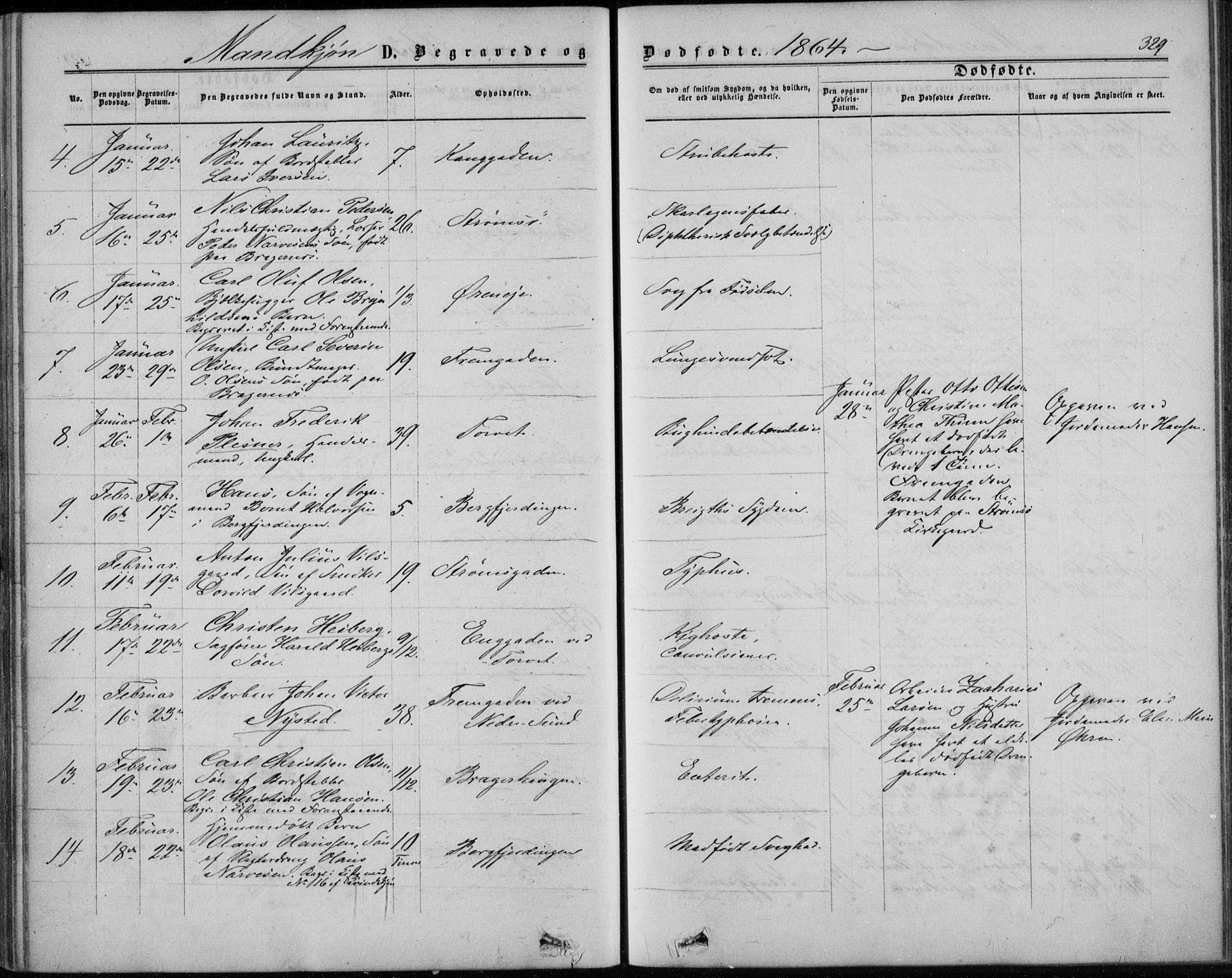 Bragernes kirkebøker, AV/SAKO-A-6/F/Fb/L0003: Parish register (official) no. II 3, 1860-1868, p. 329