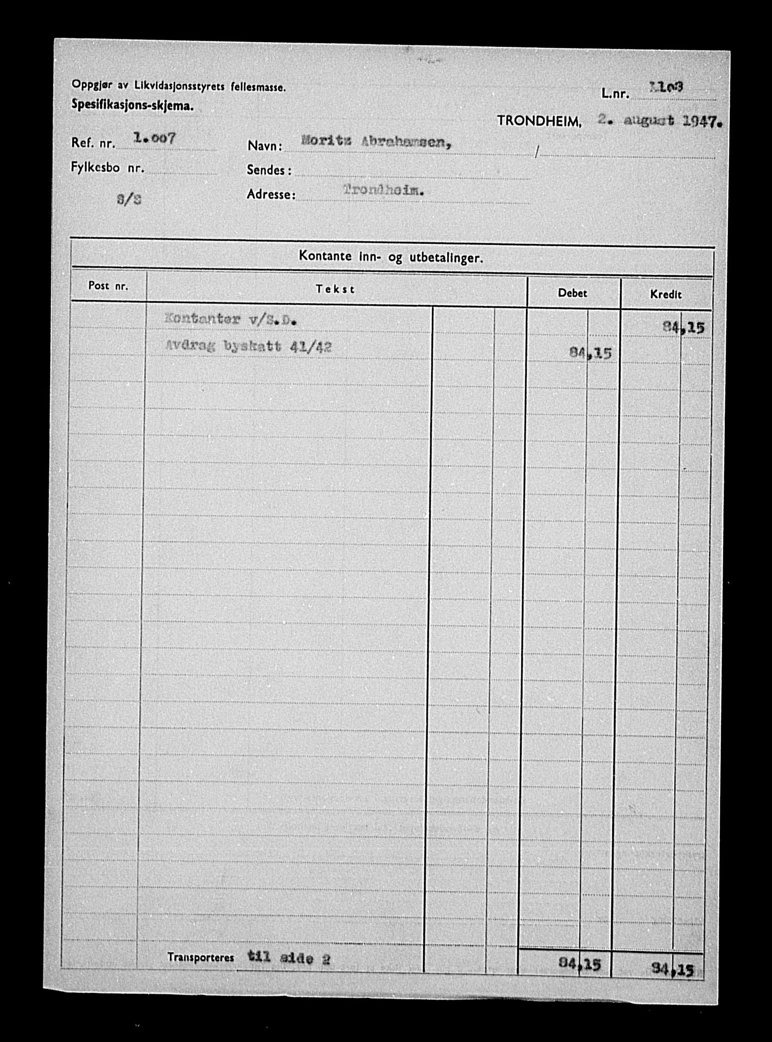 Justisdepartementet, Tilbakeføringskontoret for inndratte formuer, RA/S-1564/H/Hc/Hca/L0891: --, 1945-1947, p. 241