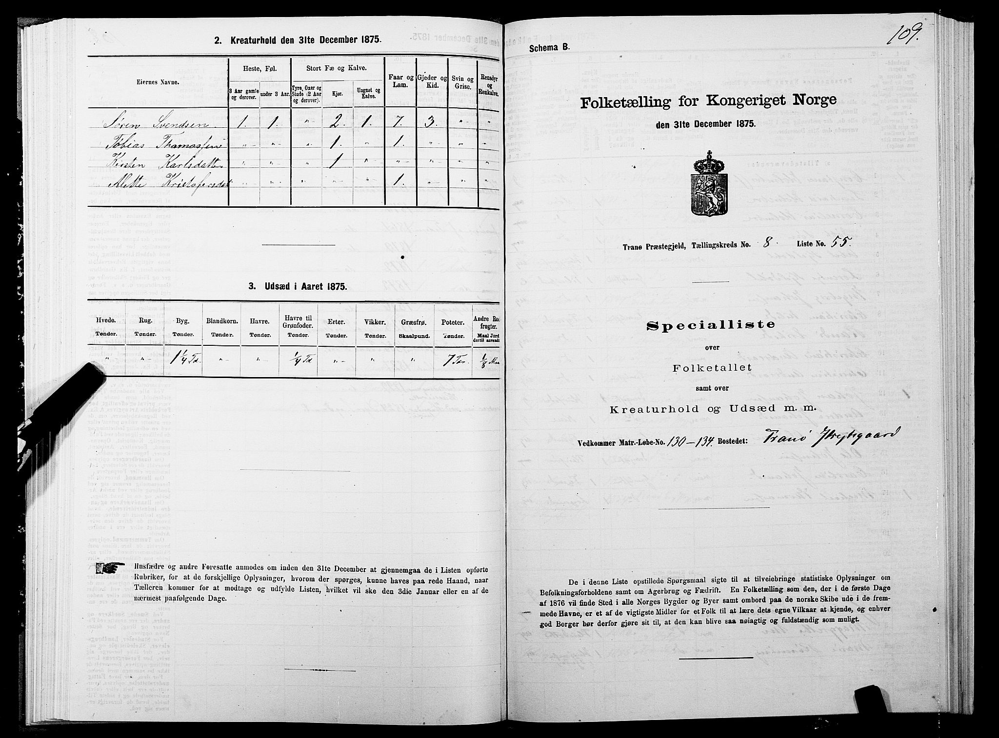 SATØ, 1875 census for 1927P Tranøy, 1875, p. 4109