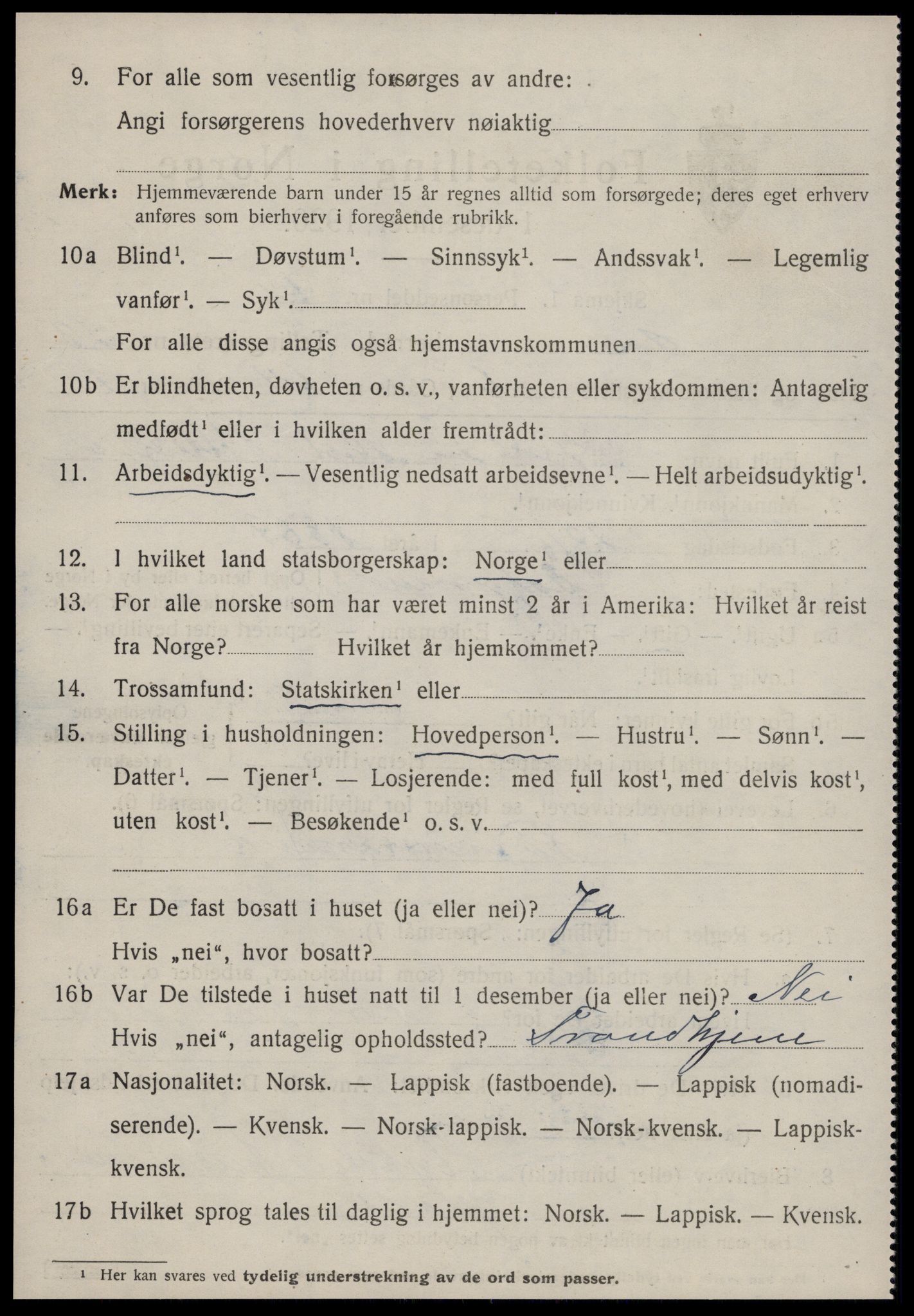 SAT, 1920 census for Å, 1920, p. 5565