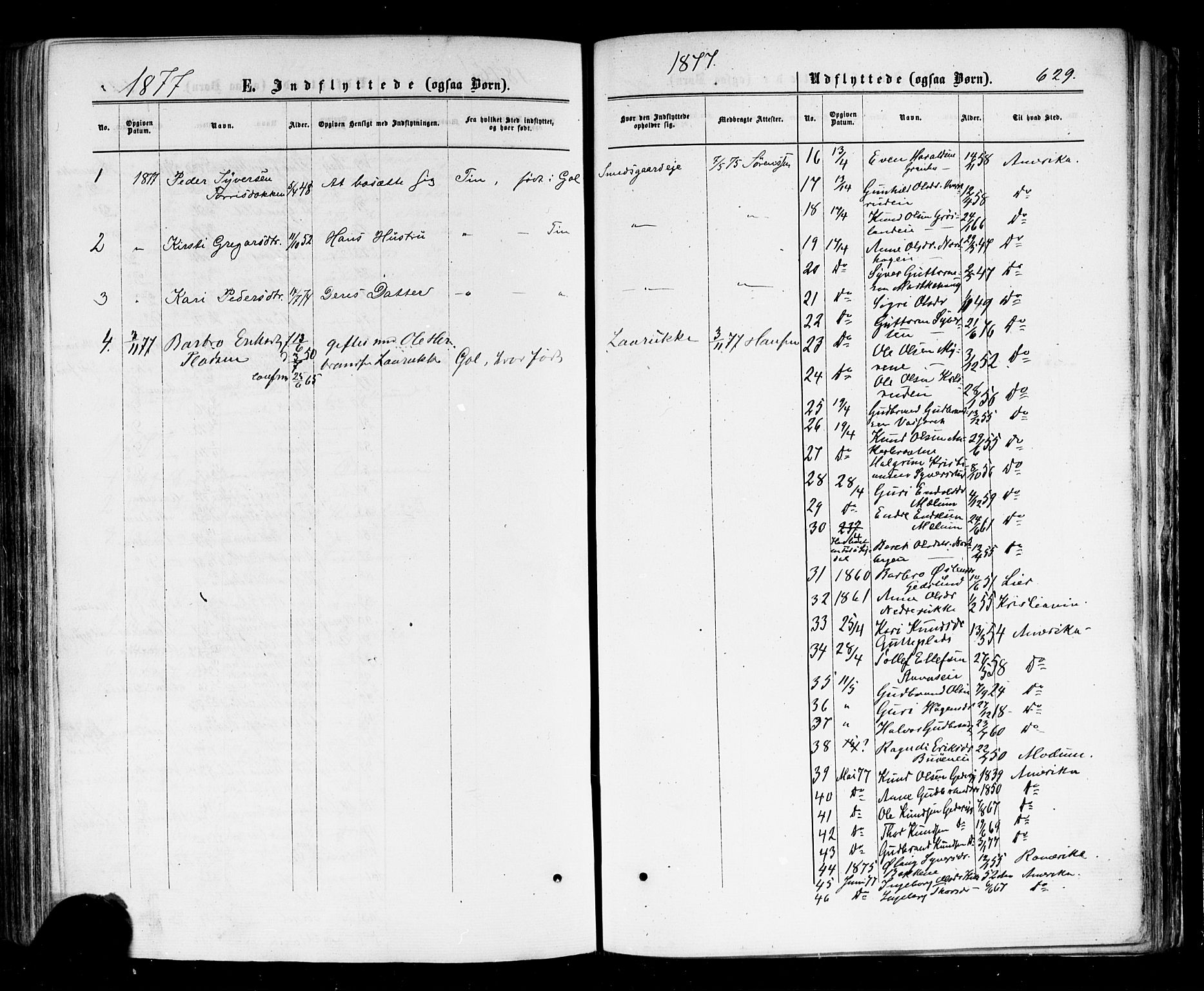 Nes kirkebøker, AV/SAKO-A-236/F/Fa/L0010: Parish register (official) no. 10, 1864-1880, p. 629