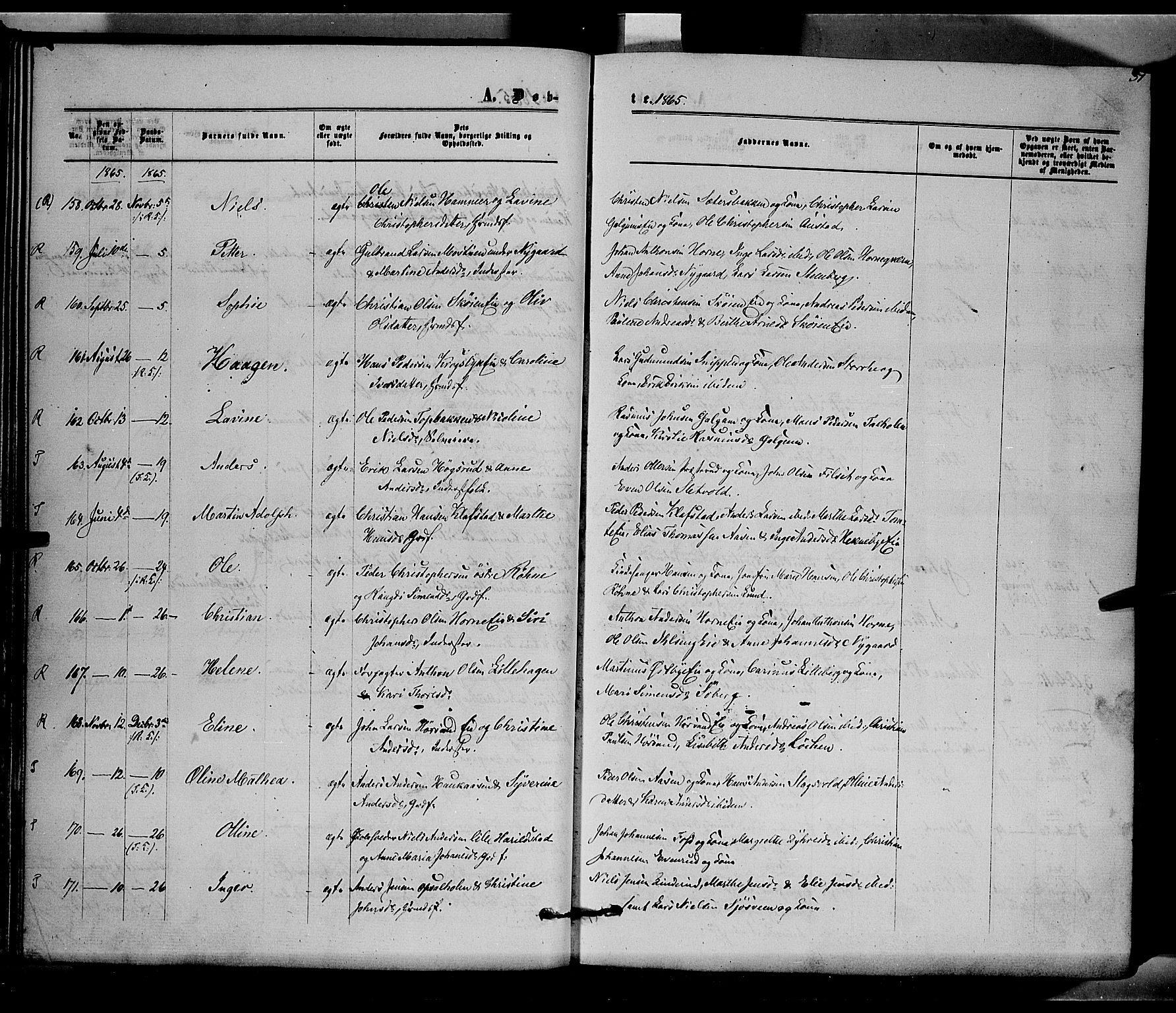 Romedal prestekontor, AV/SAH-PREST-004/K/L0005: Parish register (official) no. 5, 1862-1874, p. 51