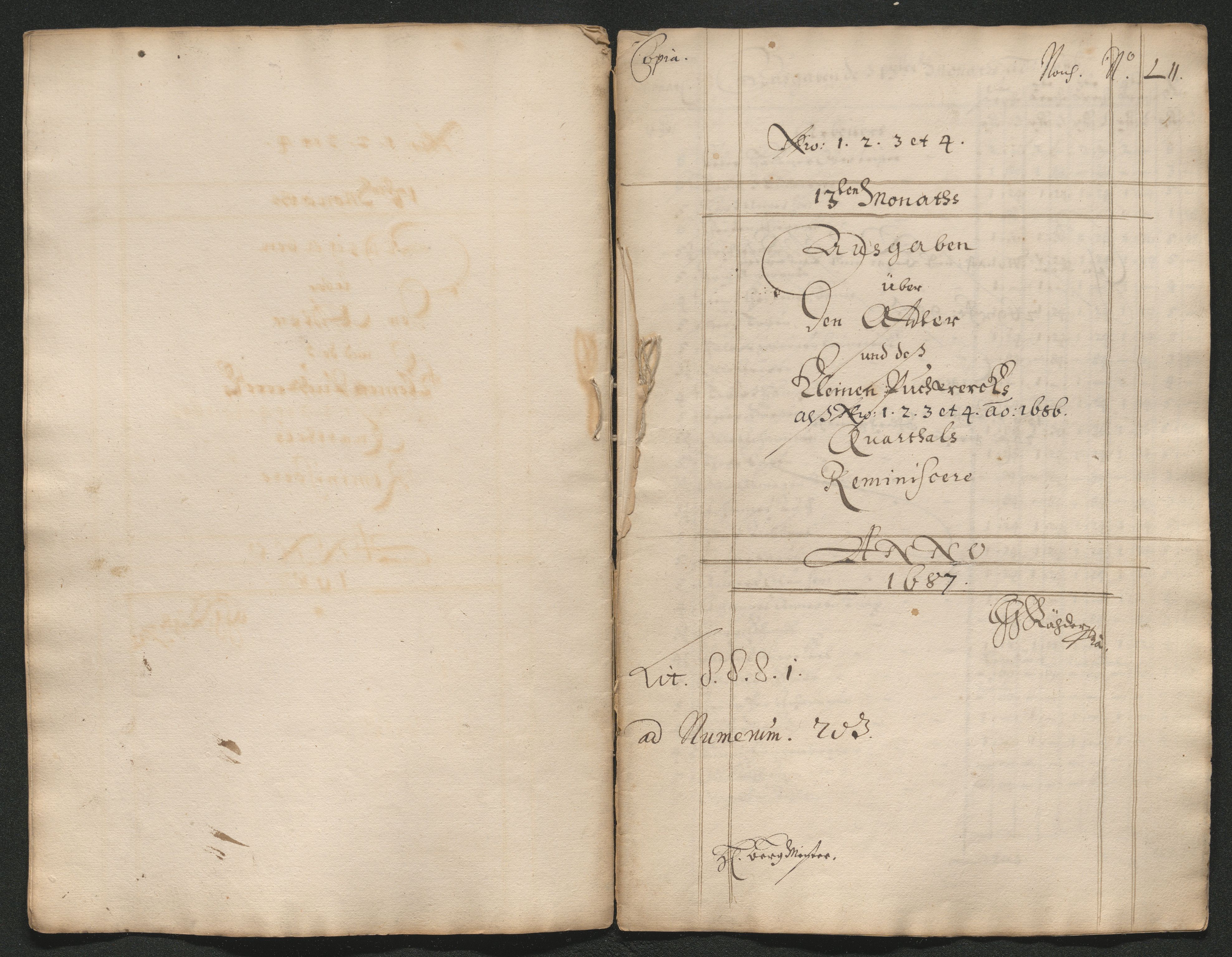 Kongsberg Sølvverk 1623-1816, AV/SAKO-EA-3135/001/D/Dc/Dcd/L0063: Utgiftsregnskap for gruver m.m. , 1687, p. 7