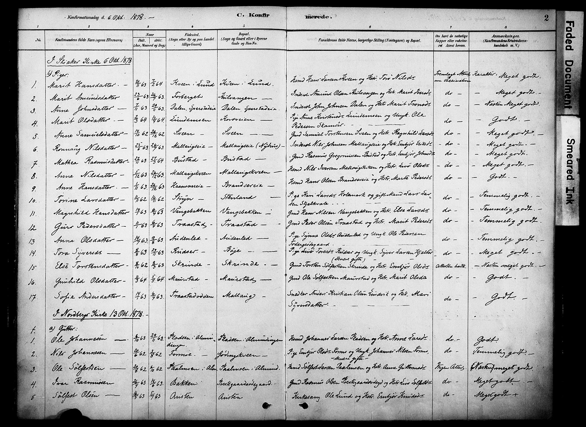 Skjåk prestekontor, SAH/PREST-072/H/Ha/Haa/L0002: Parish register (official) no. 2, 1878-1907, p. 2