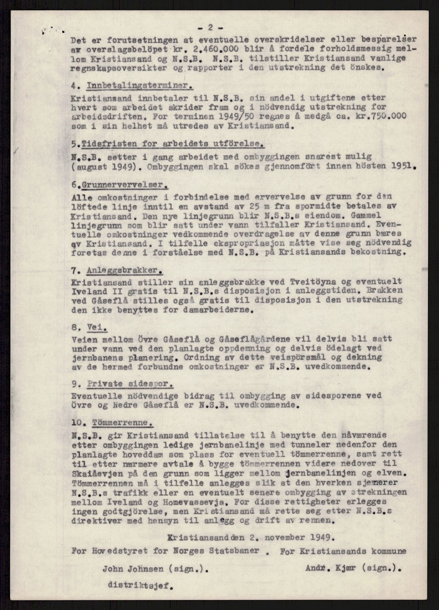 Norges Statsbaner, Baneavdelingen B, AV/RA-S-1619/1/F/Fa/L0216: SETESDALSBANENS OMBYGGING. GÅSEFLÅOMLEGGINGEN., 1949, p. 6