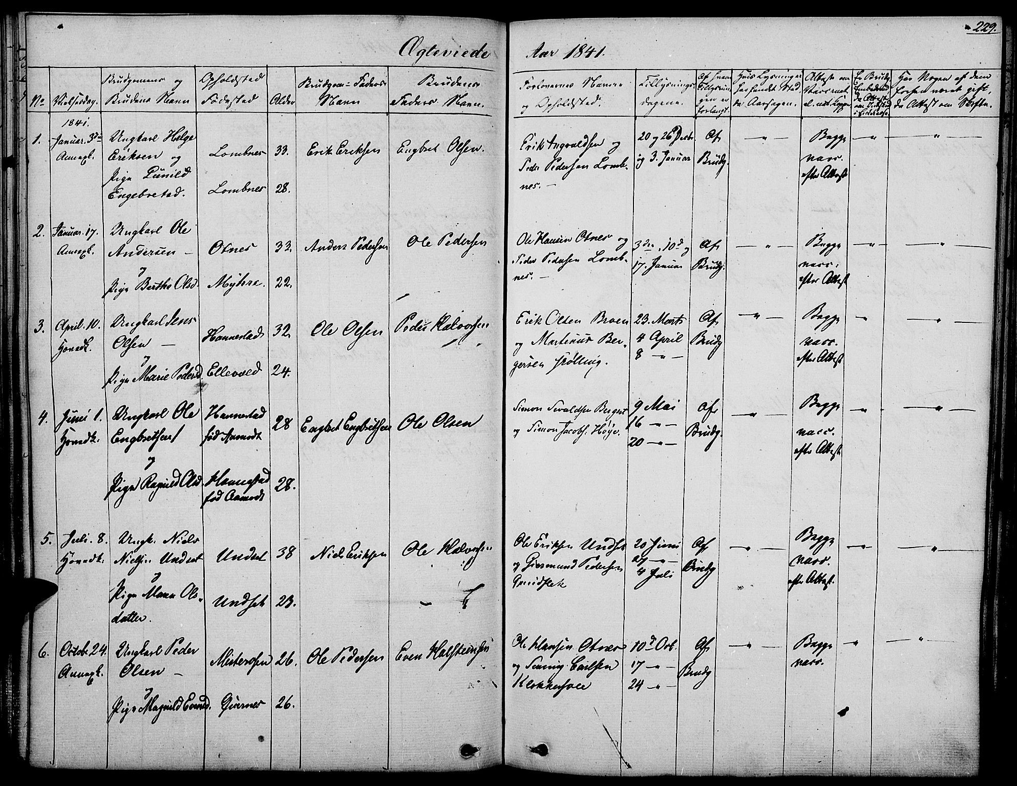Rendalen prestekontor, SAH/PREST-054/H/Ha/Haa/L0004: Parish register (official) no. 4, 1829-1852, p. 229