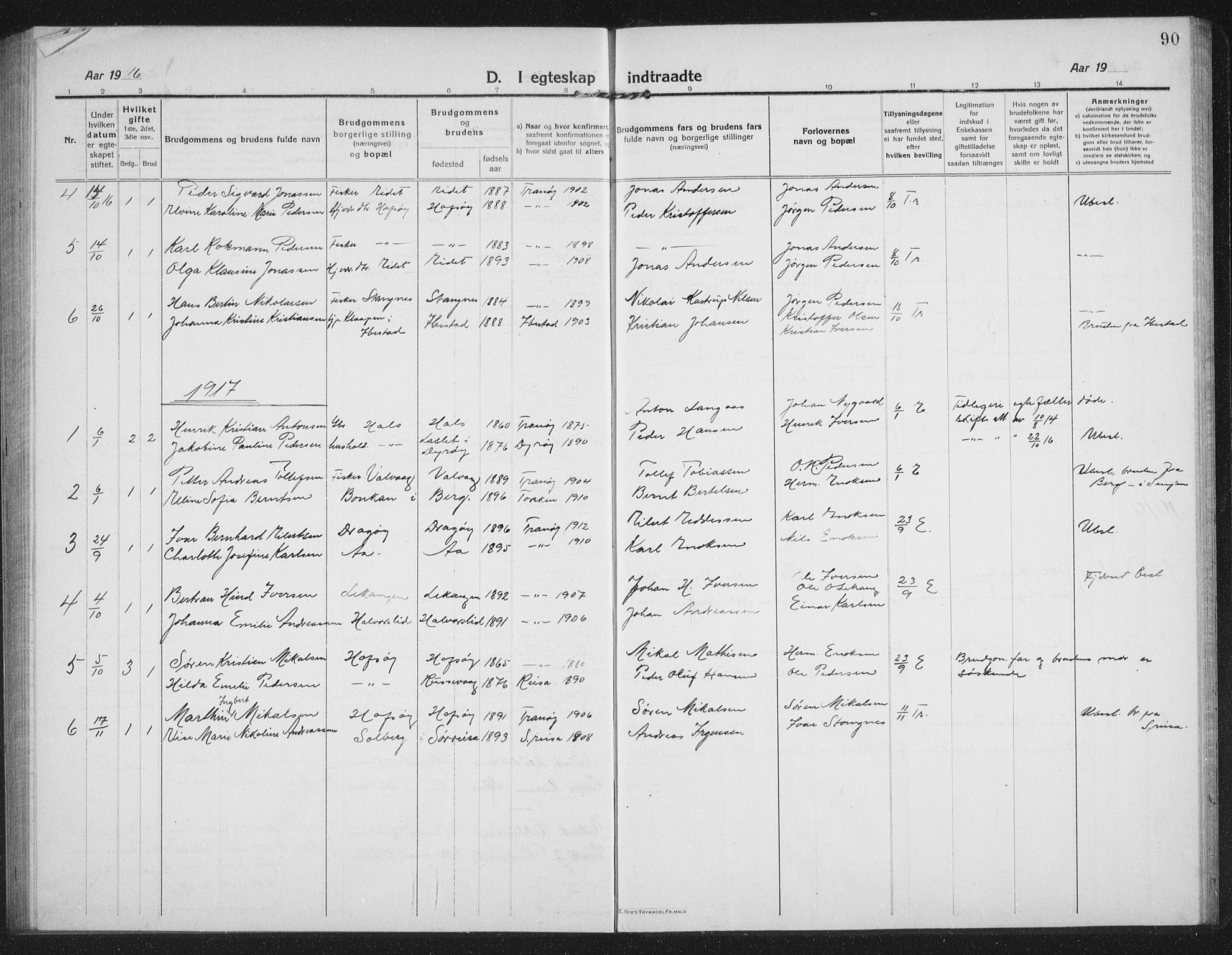 Tranøy sokneprestkontor, SATØ/S-1313/I/Ia/Iab/L0019klokker: Parish register (copy) no. 19, 1914-1940, p. 90