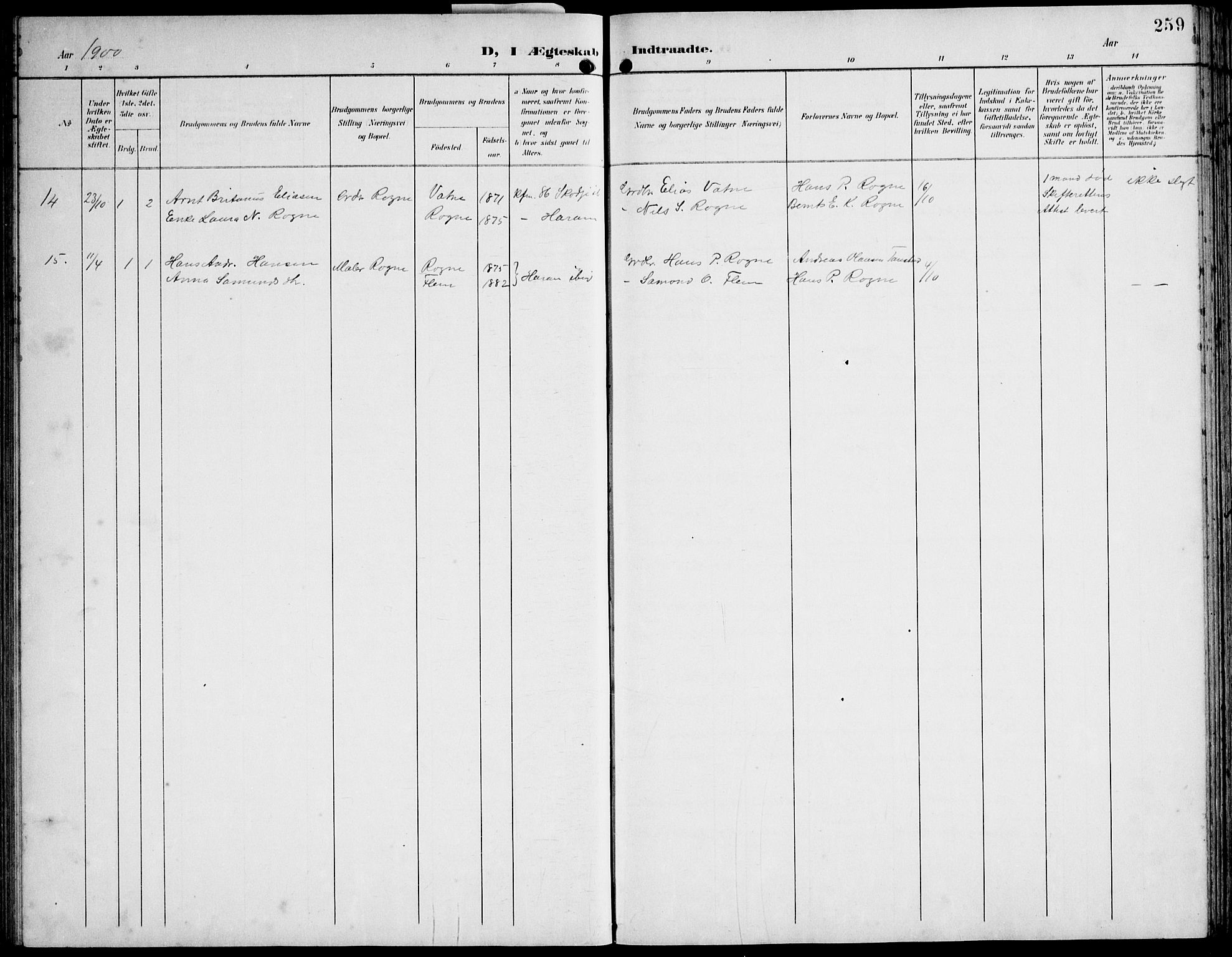 Ministerialprotokoller, klokkerbøker og fødselsregistre - Møre og Romsdal, AV/SAT-A-1454/536/L0511: Parish register (copy) no. 536C06, 1899-1944, p. 259