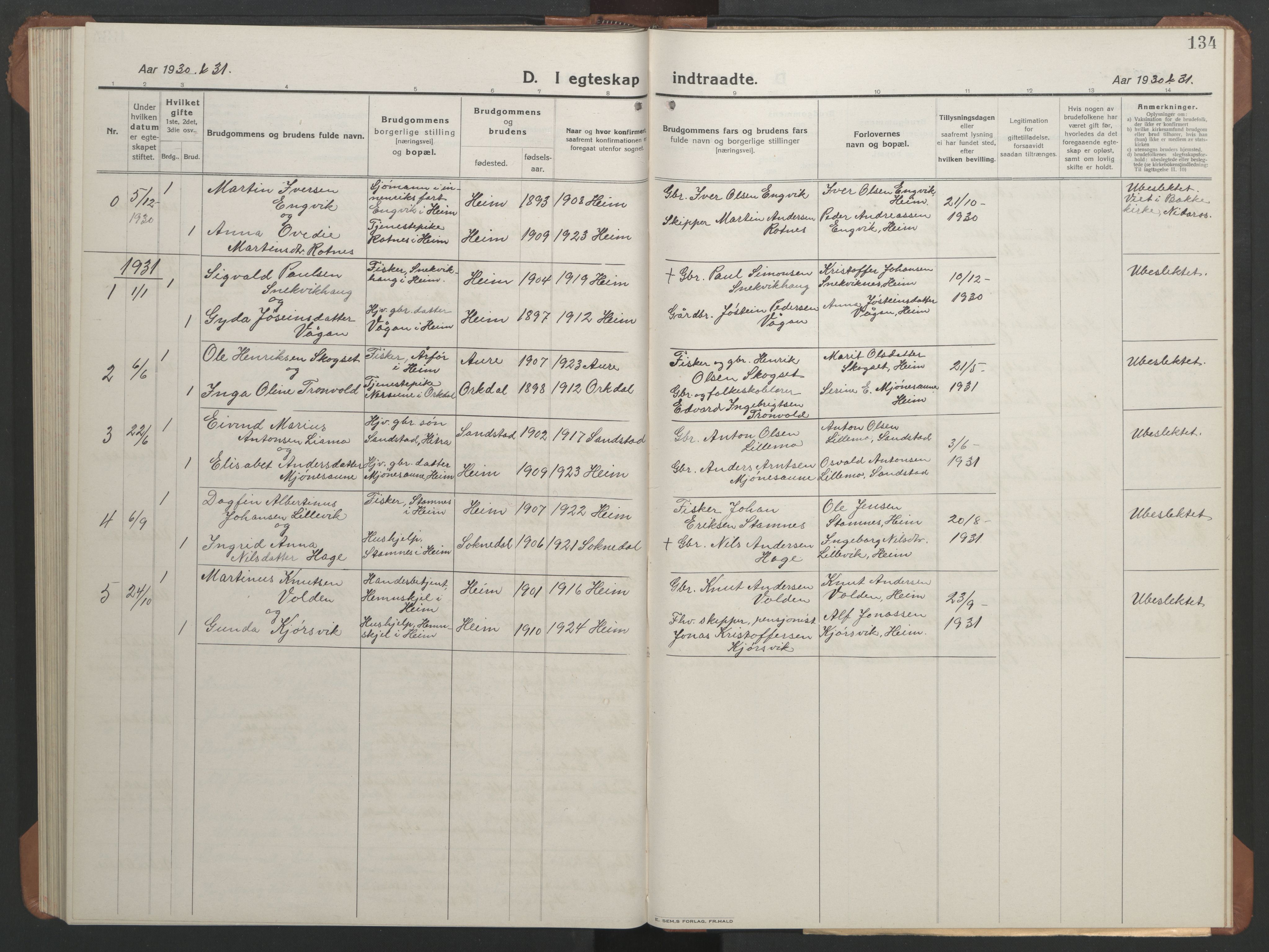 Ministerialprotokoller, klokkerbøker og fødselsregistre - Sør-Trøndelag, SAT/A-1456/633/L0521: Parish register (copy) no. 633C03, 1921-1946, p. 126