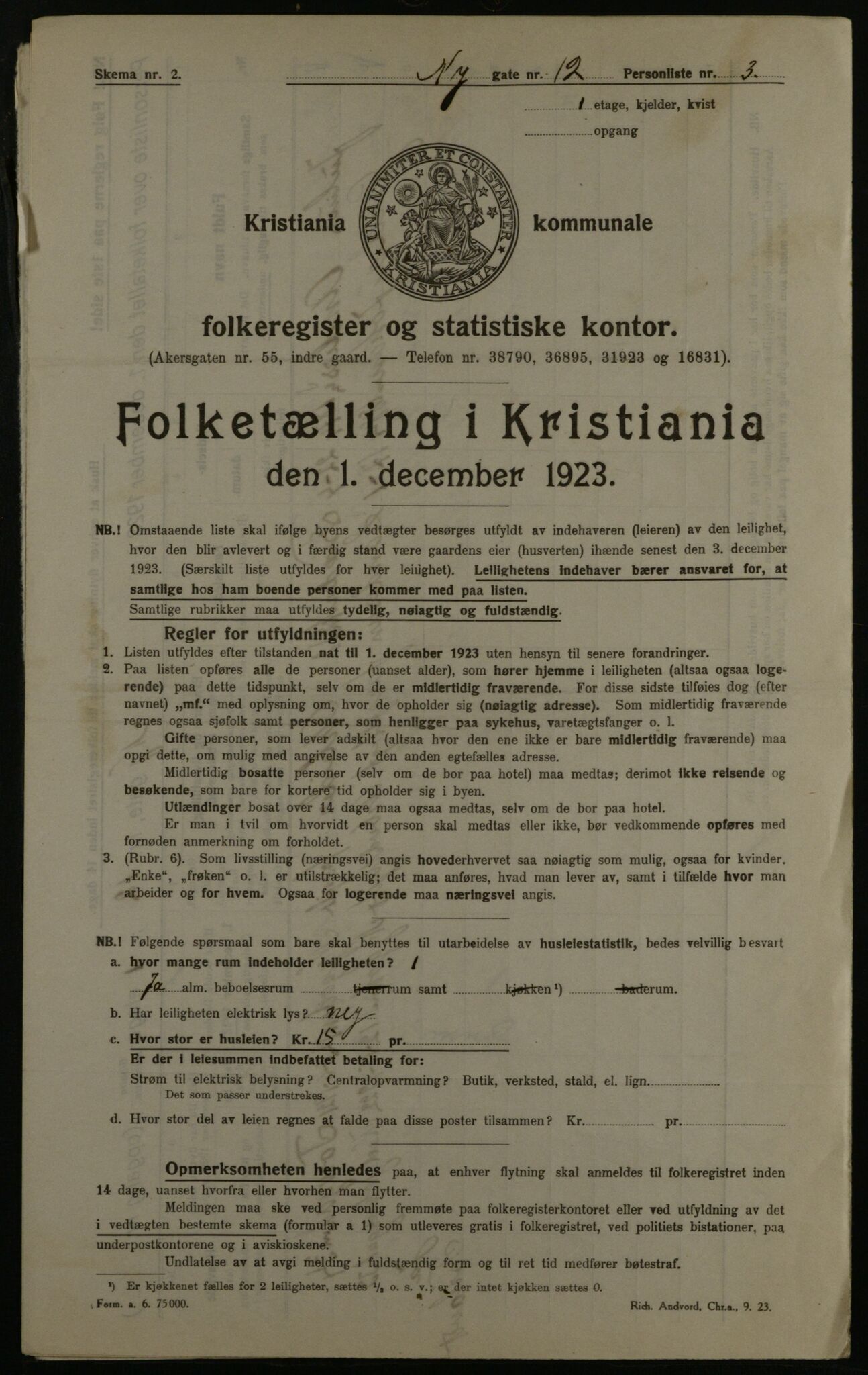 OBA, Municipal Census 1923 for Kristiania, 1923, p. 81289