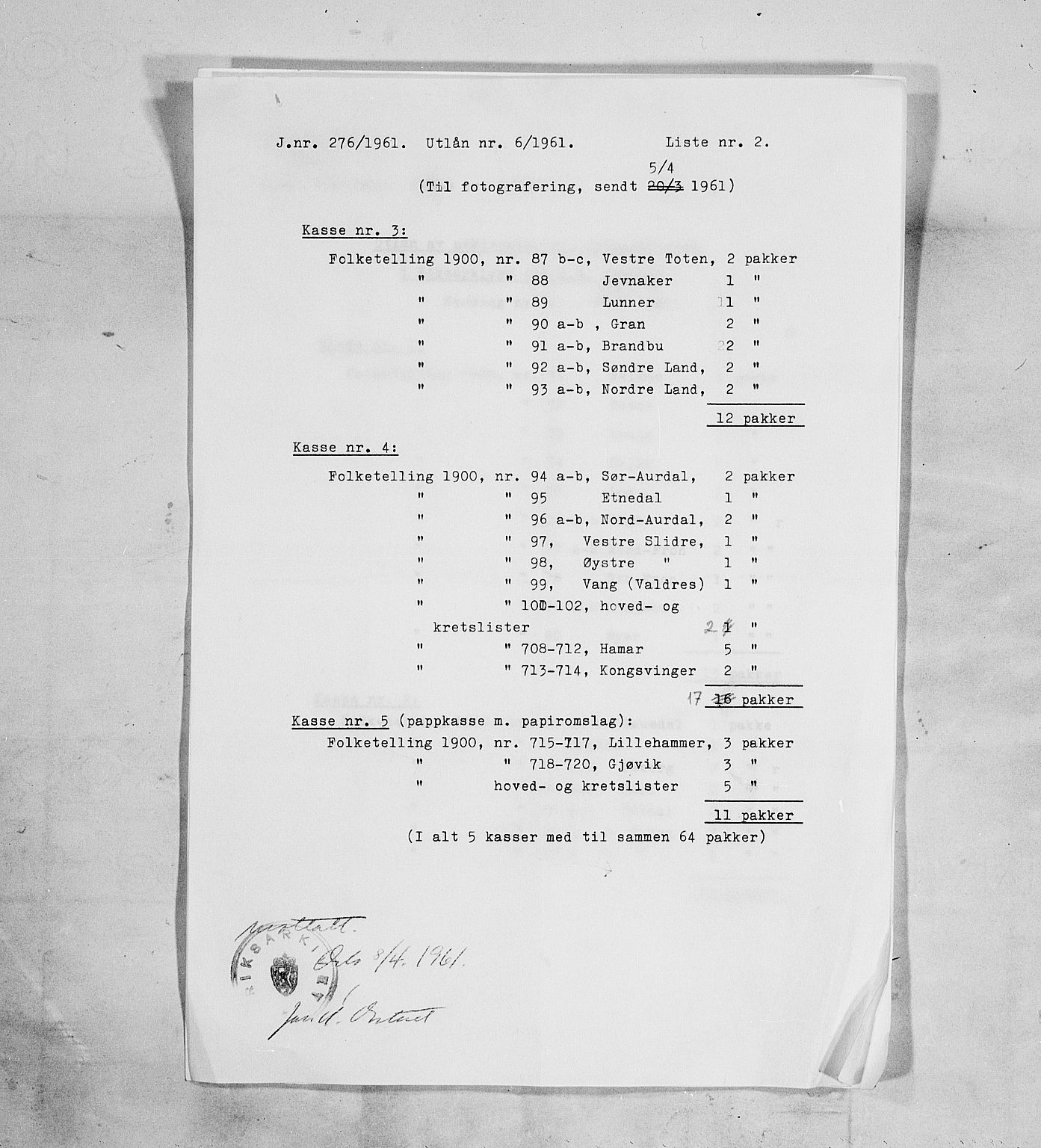 SAH, 1900 census for Etnedal, 1900, p. 27