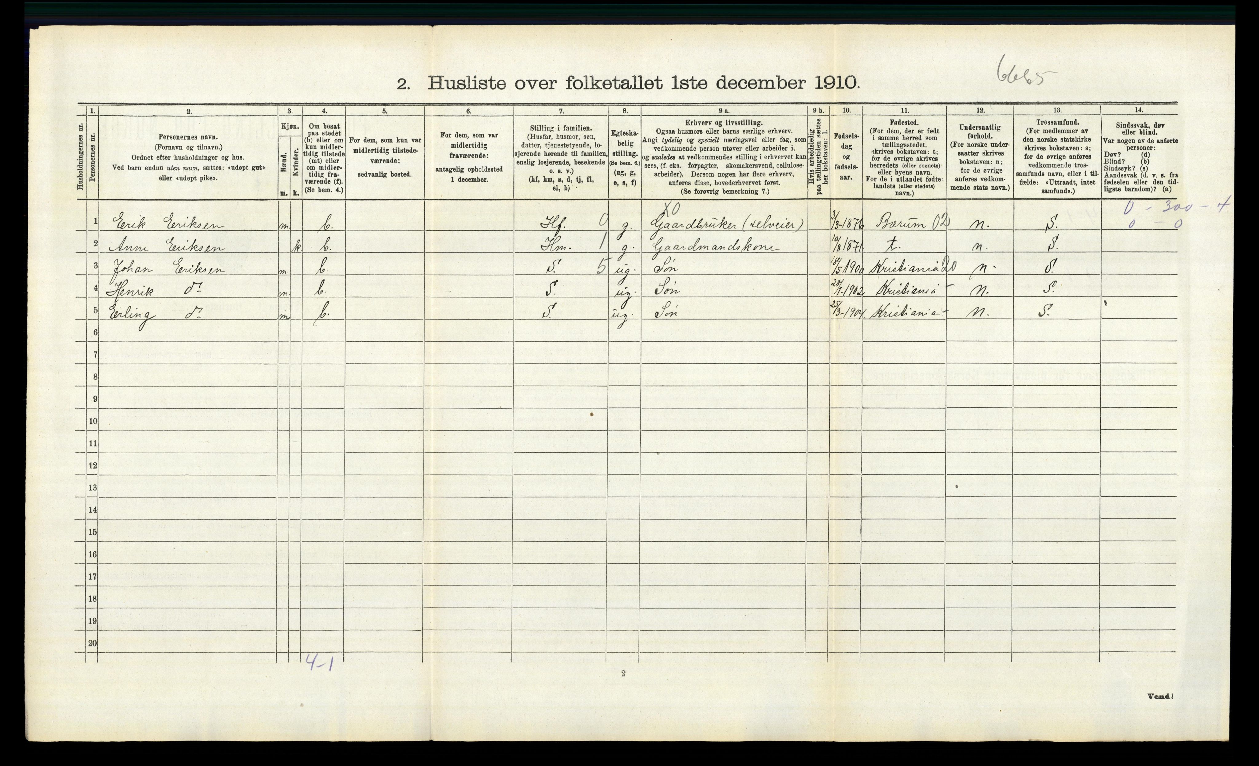 RA, 1910 census for Høland, 1910, p. 890