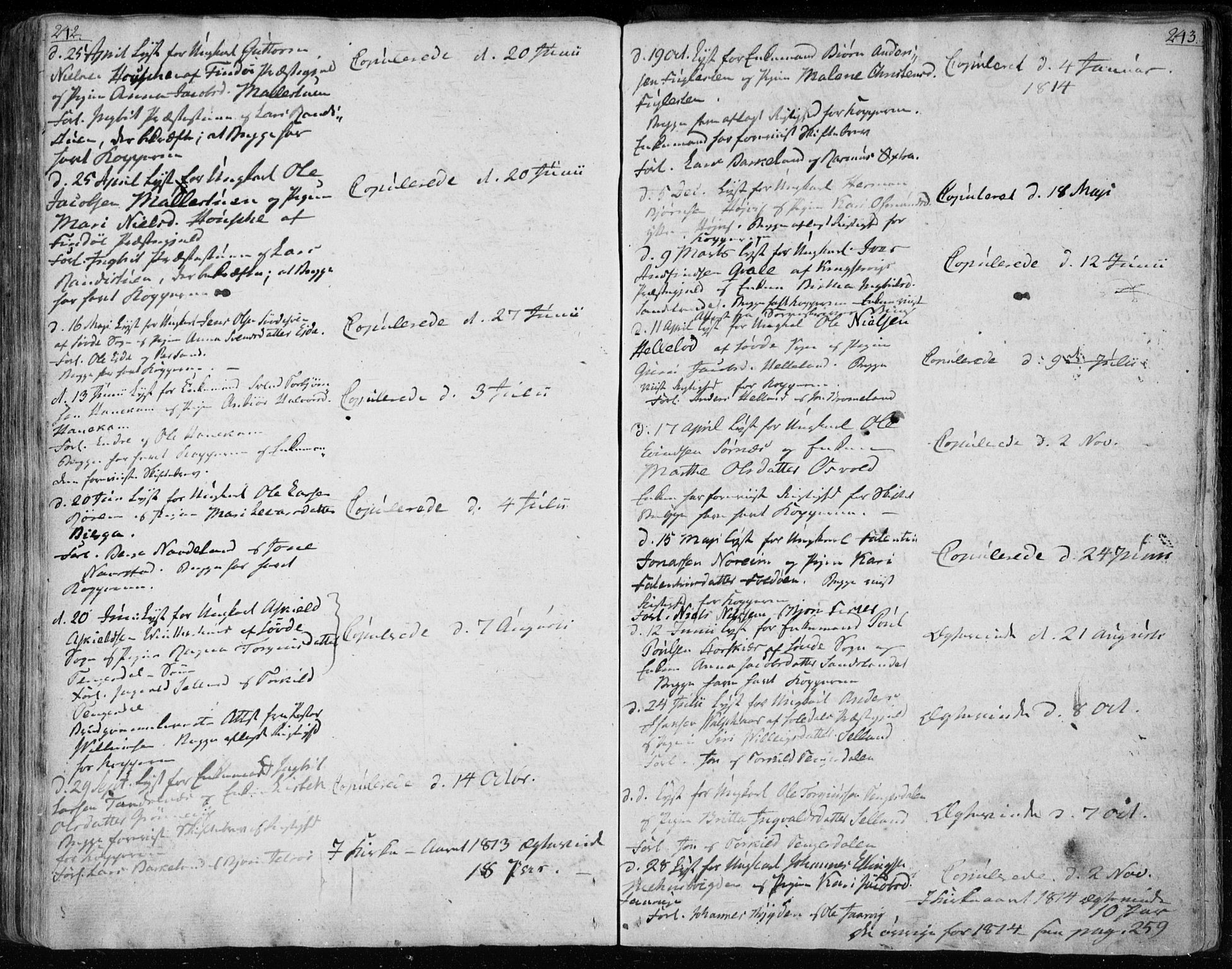 Jelsa sokneprestkontor, AV/SAST-A-101842/01/IV: Parish register (official) no. A 4, 1796-1816, p. 242-243