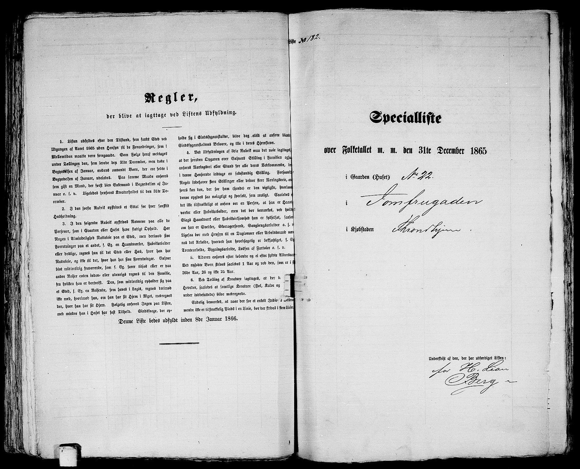 RA, 1865 census for Trondheim, 1865, p. 399