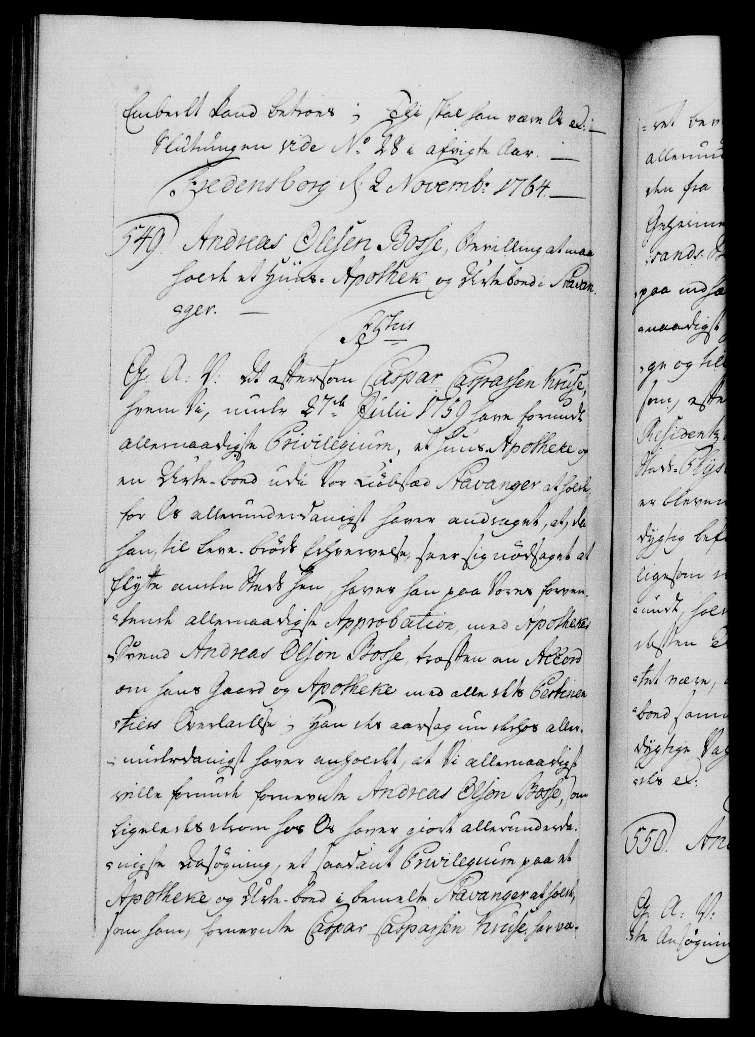 Danske Kanselli 1572-1799, AV/RA-EA-3023/F/Fc/Fca/Fcaa/L0042: Norske registre, 1763-1766, p. 457b