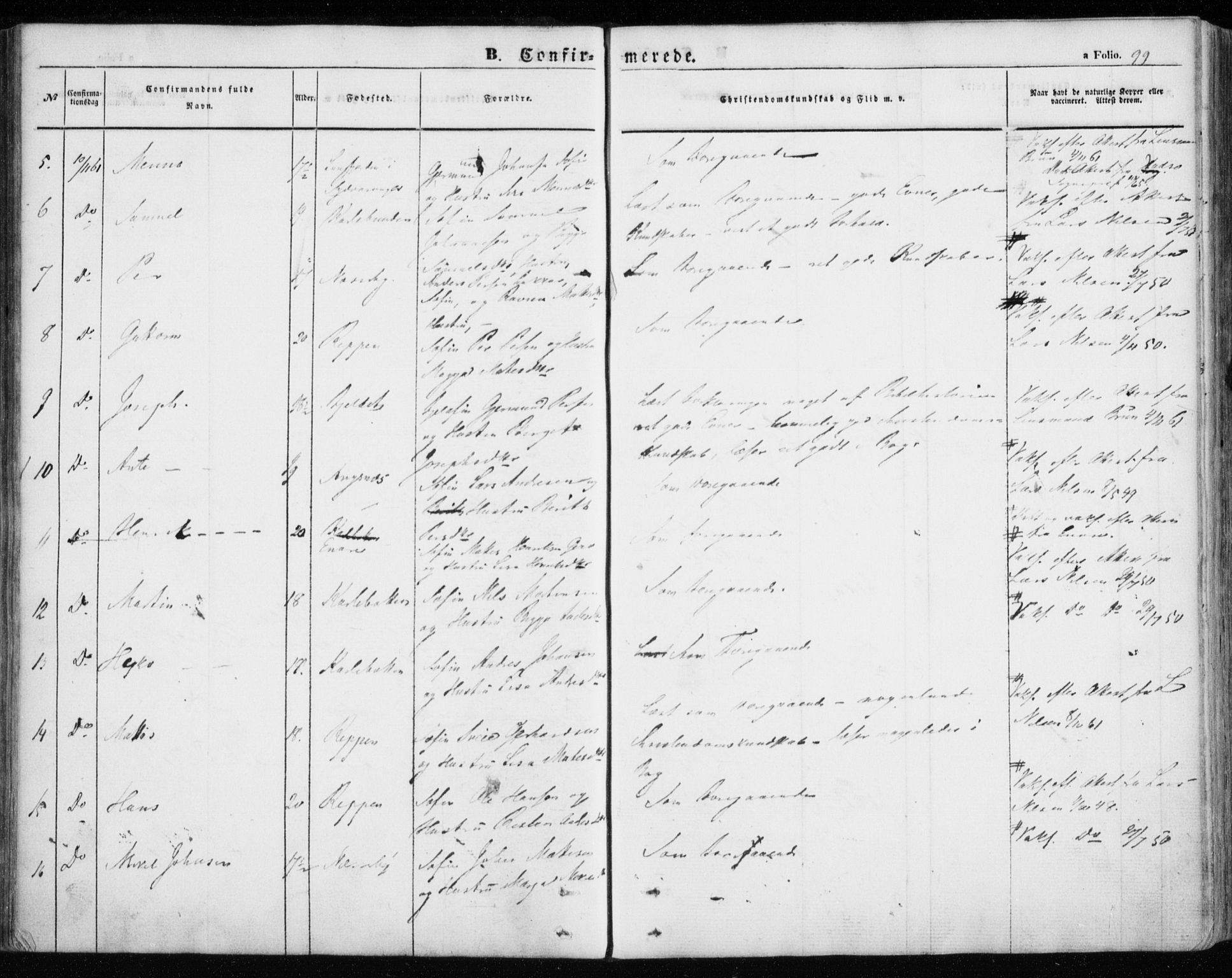 Nesseby sokneprestkontor, SATØ/S-1330/H/Ha/L0002kirke: Parish register (official) no. 2, 1856-1864, p. 99