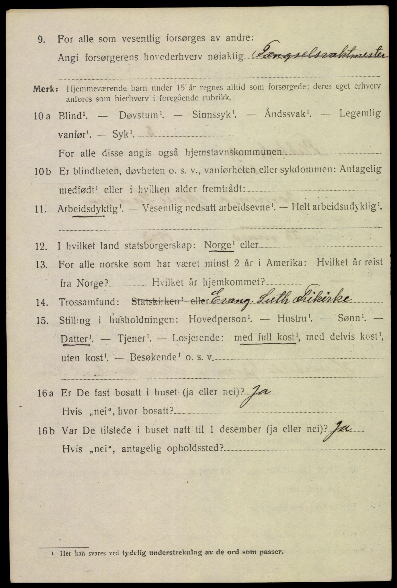 SAK, 1920 census for Flekkefjord, 1920, p. 3817