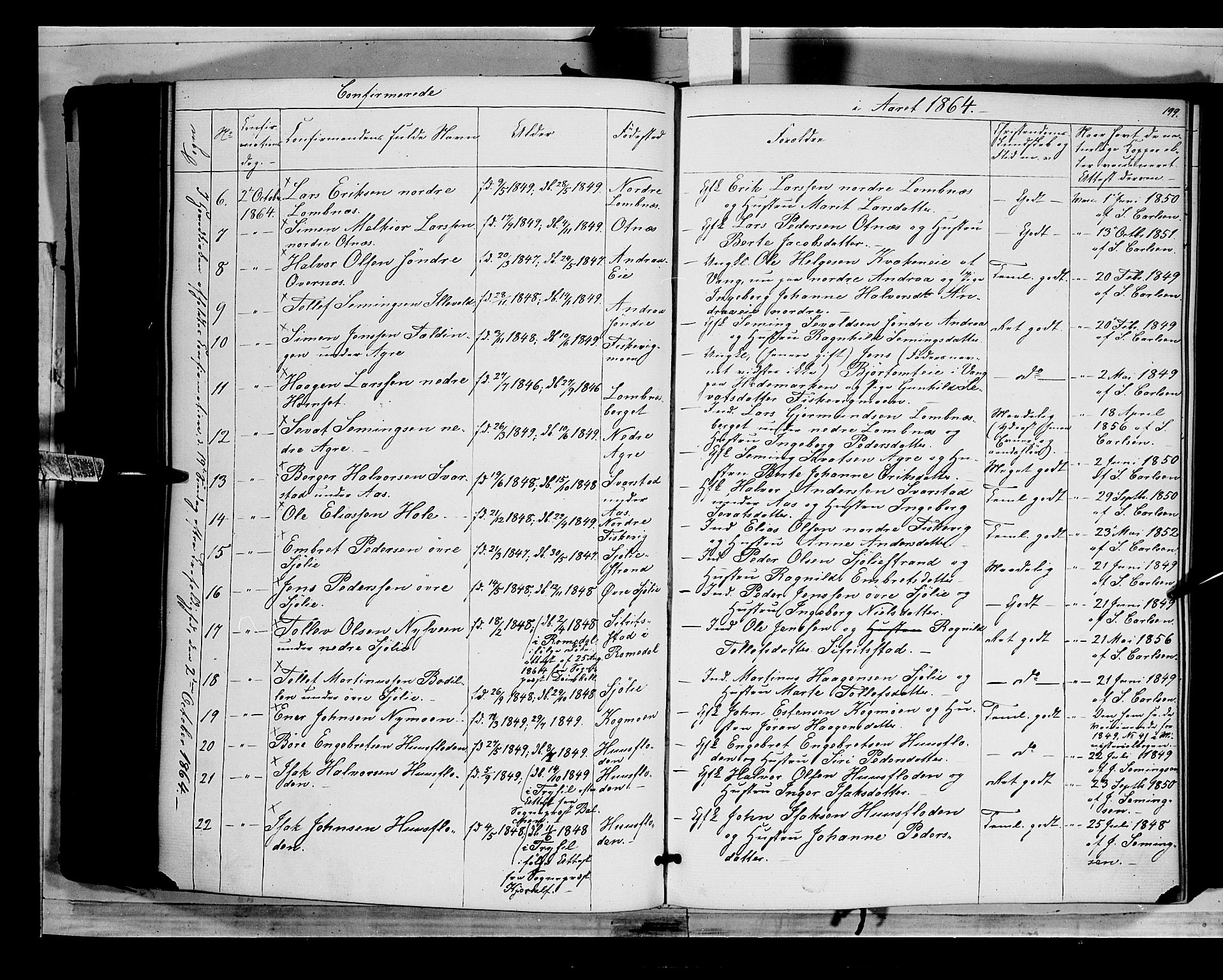 Rendalen prestekontor, AV/SAH-PREST-054/H/Ha/Haa/L0005: Parish register (official) no. 5, 1853-1866, p. 199