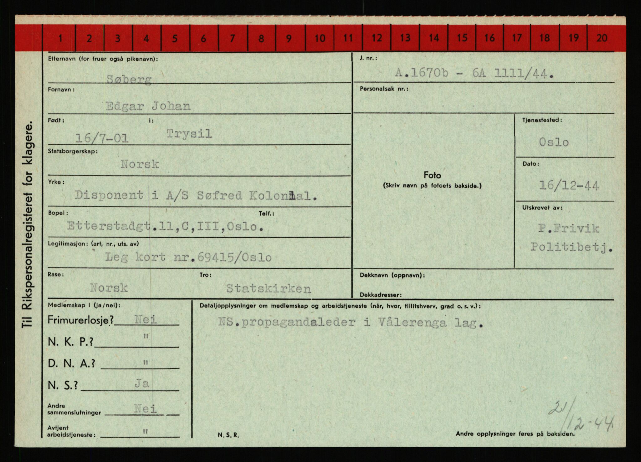 Statspolitiet - Hovedkontoret / Osloavdelingen, AV/RA-S-1329/C/Ca/L0015: Svea - Tøsse, 1943-1945, p. 1122