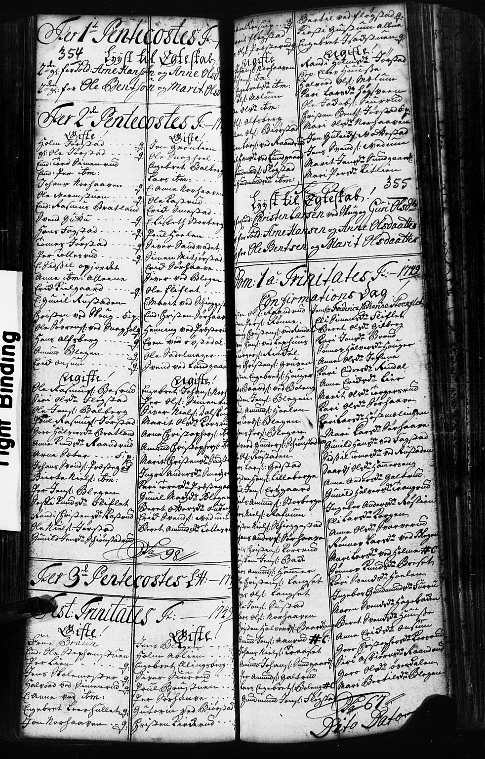 Fåberg prestekontor, AV/SAH-PREST-086/H/Ha/Hab/L0002: Parish register (copy) no. 2, 1741-1756, p. 354-355