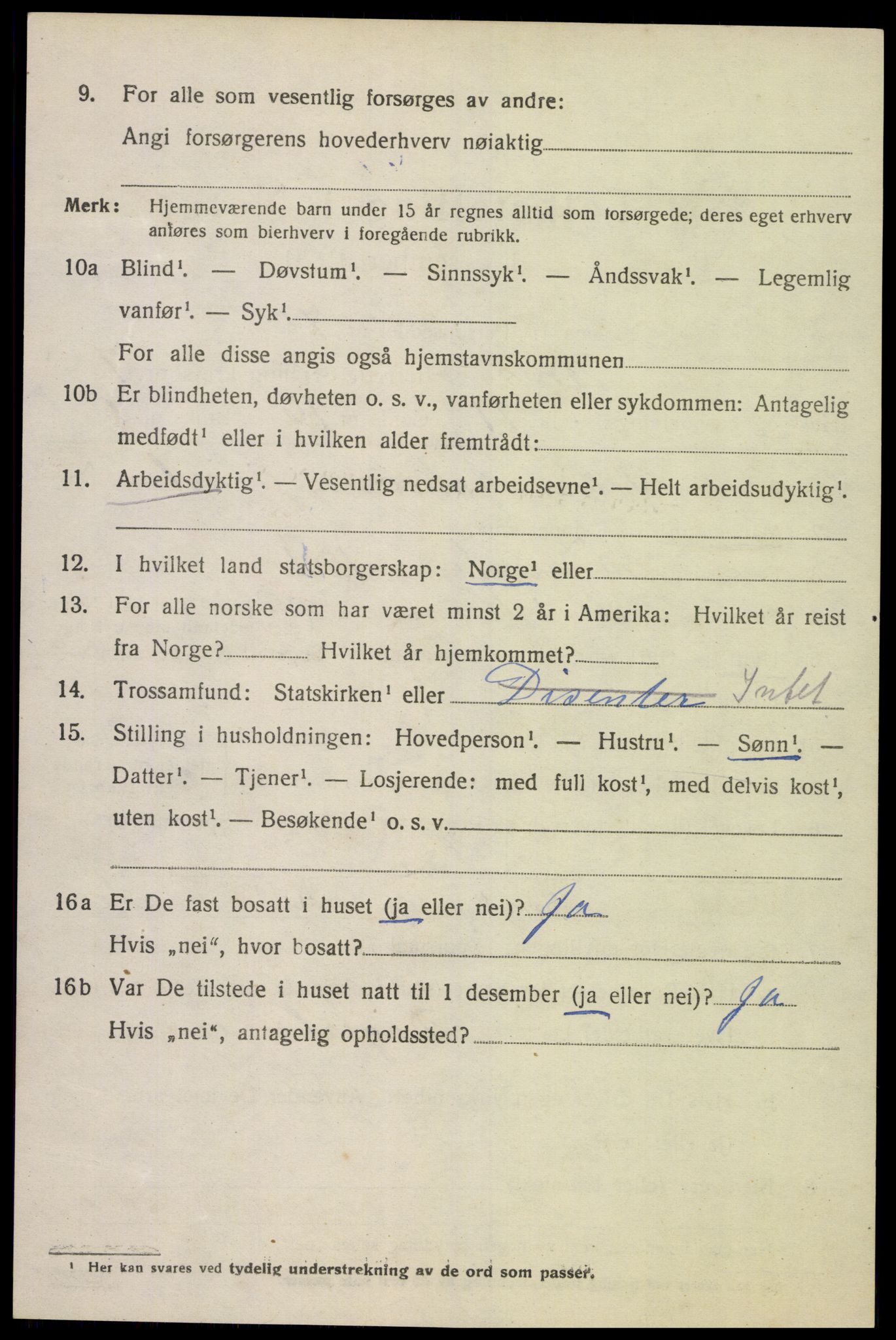 SAK, 1920 census for Konsmo, 1920, p. 1613