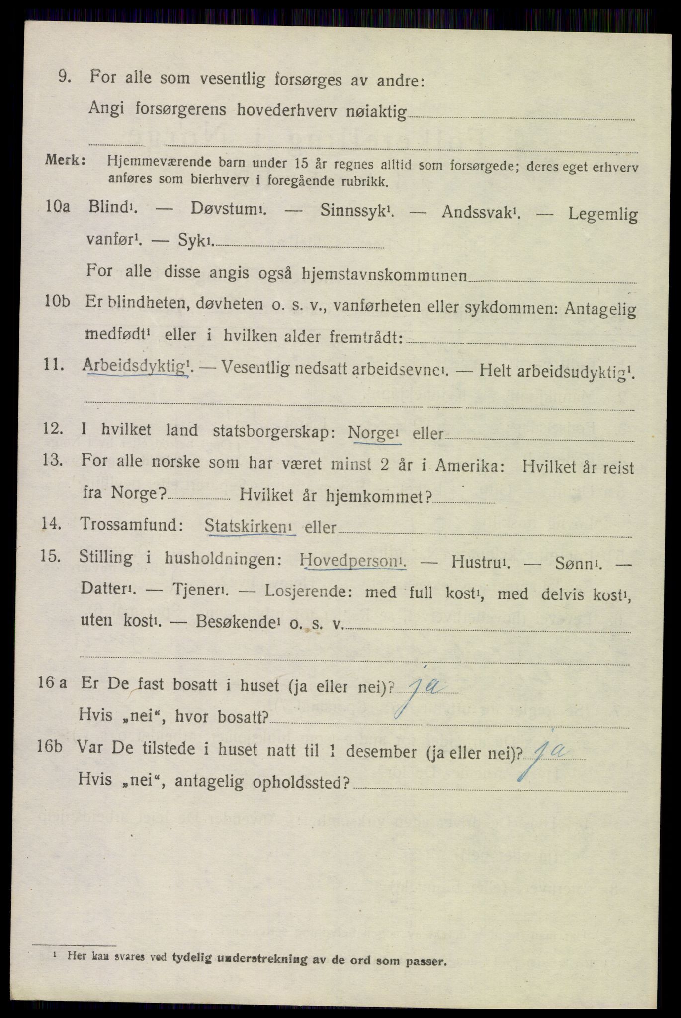 SAH, 1920 census for Trysil, 1920, p. 12794
