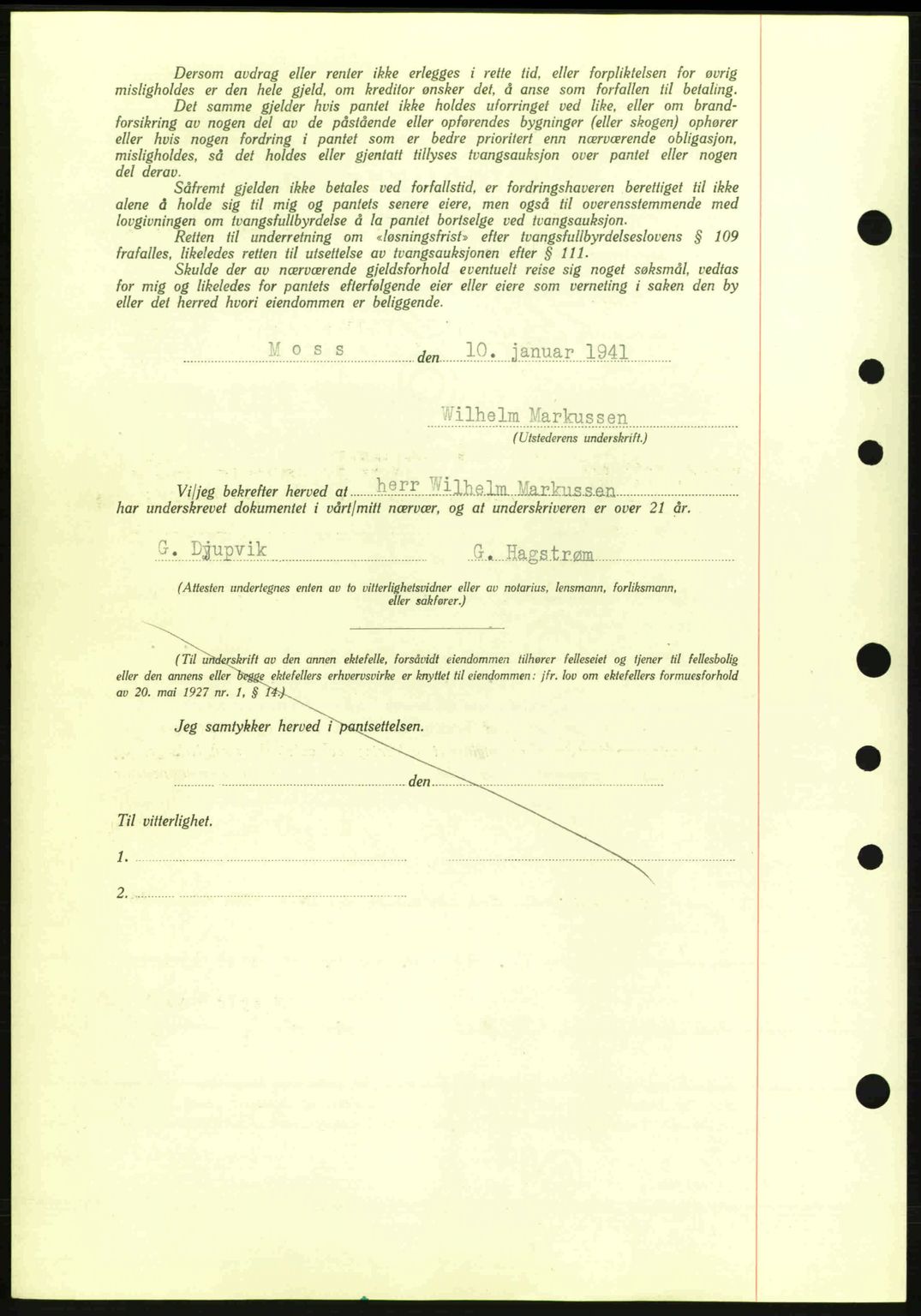 Moss sorenskriveri, AV/SAO-A-10168: Mortgage book no. B10, 1940-1941, Diary no: : 155/1941